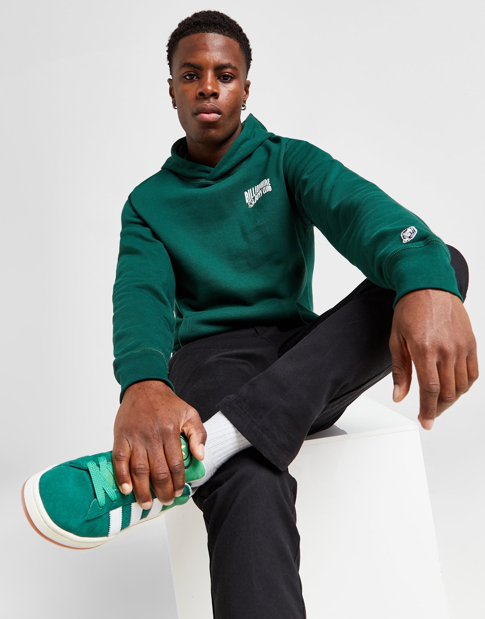 Green Billionaire Boys Club Small Arch Logo Hoodie | JD Sports UK