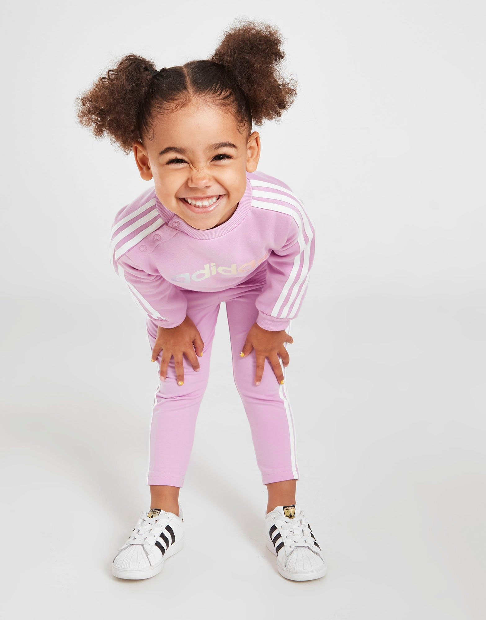 Purple adidas Girls' Linear Crew/leggings Set Infant - JD Sports