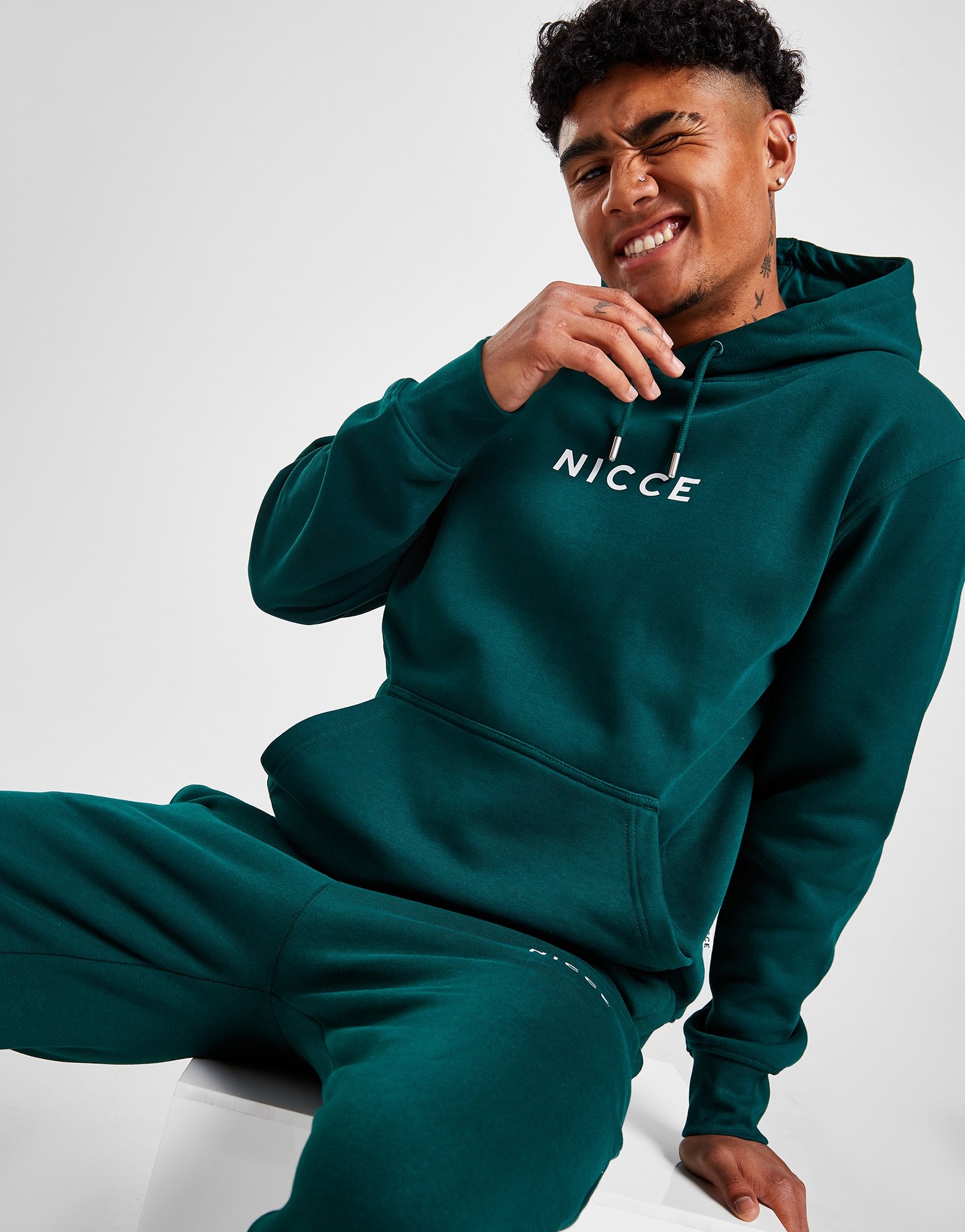 Green Nicce Central Logo Hoodie | JD Sports UK