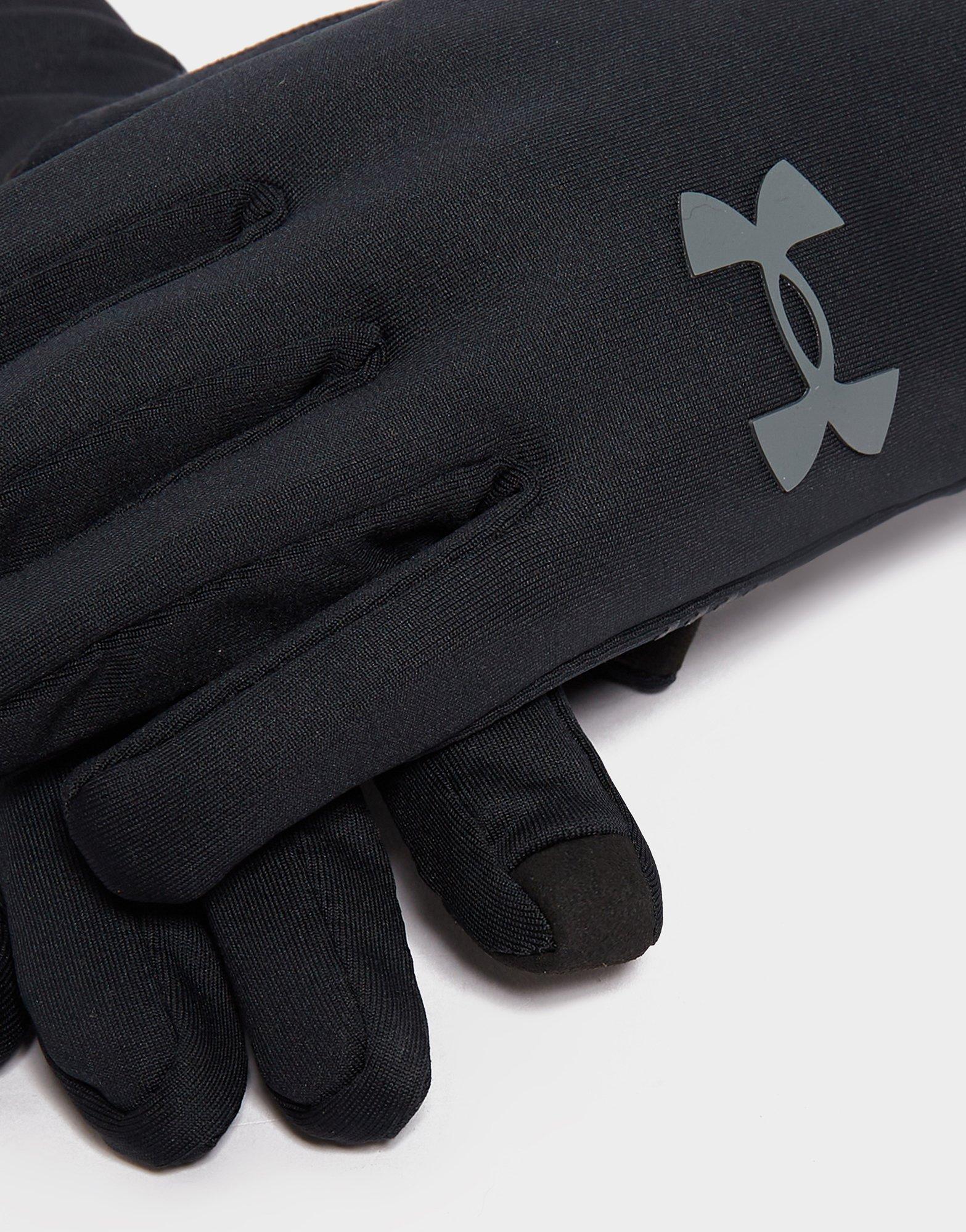 Under Armour Armour Liner Gloves, Black/Black, Medium, Gloves