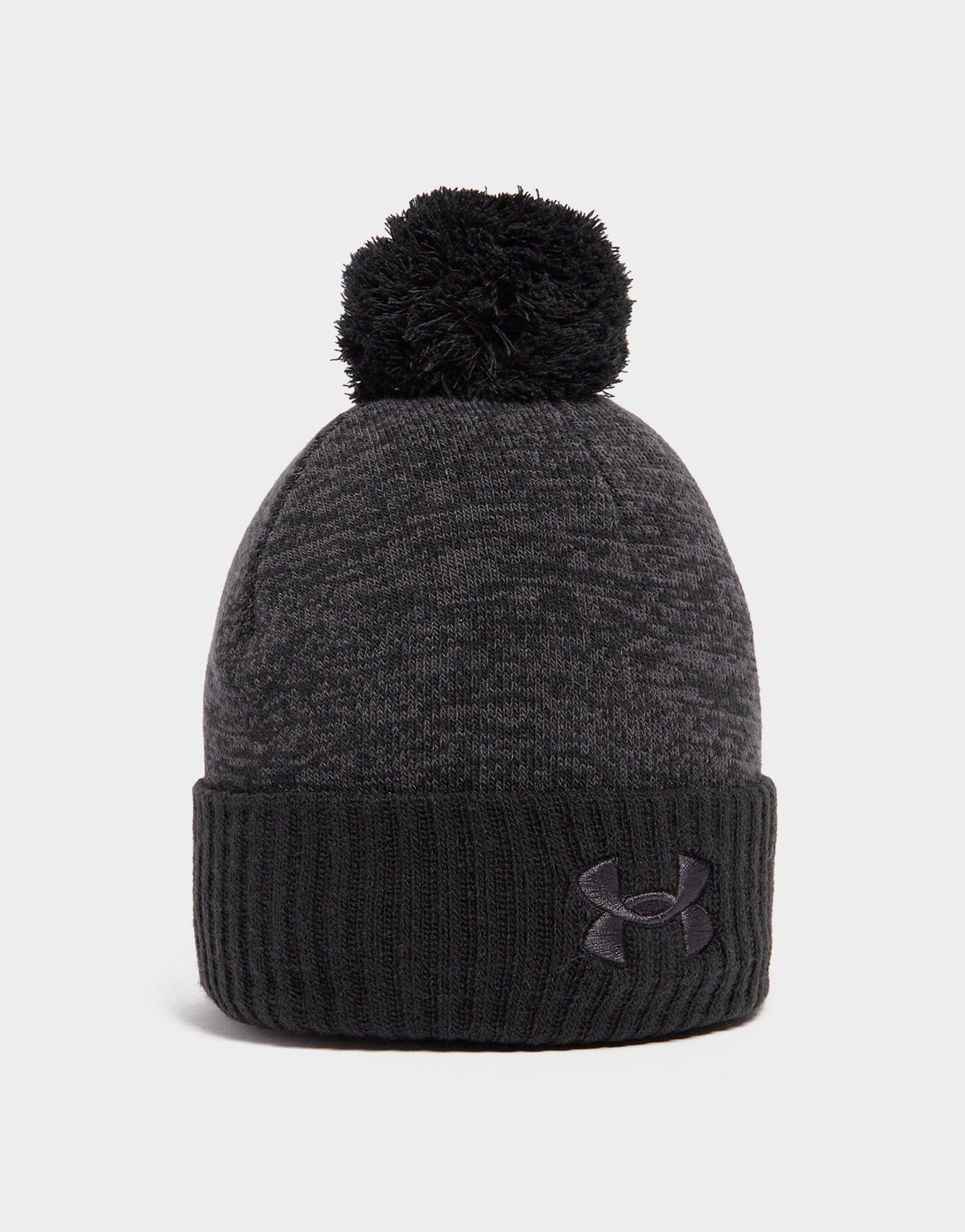 Under Armour - Bonnet Pompom Noir - Golf Plus