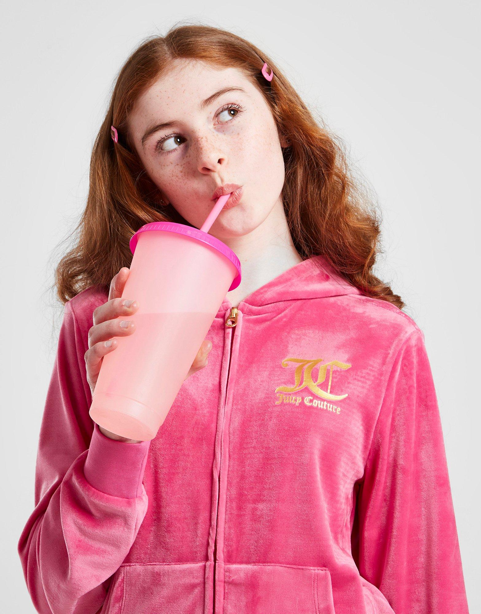 Juicy Couture Girls' Full Zip Hooded Flare Tracksuit Junior