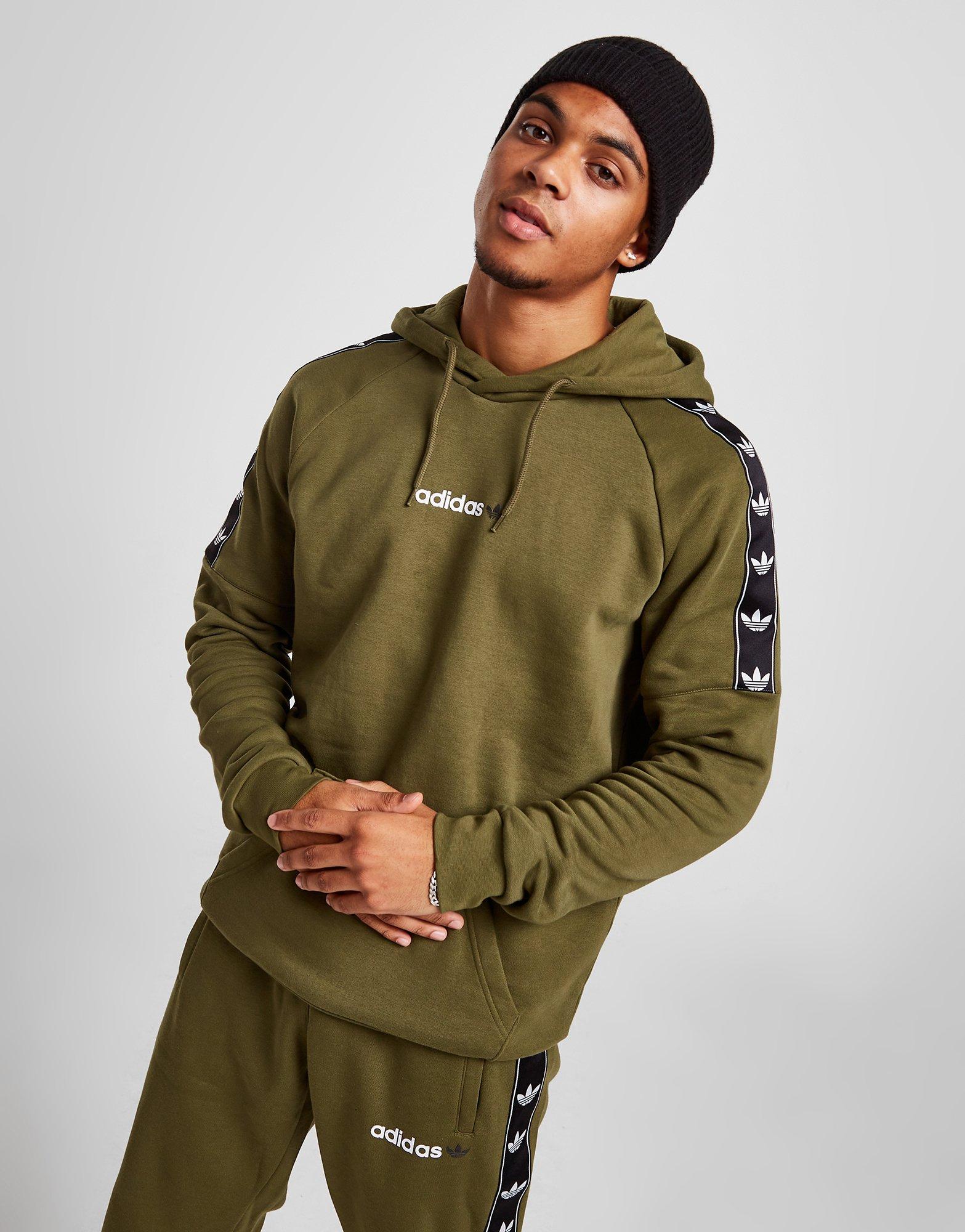 esqueleto Abiertamente Sabio adidas Originals sudadera con capucha Tape Fleece en Verde | JD Sports  España