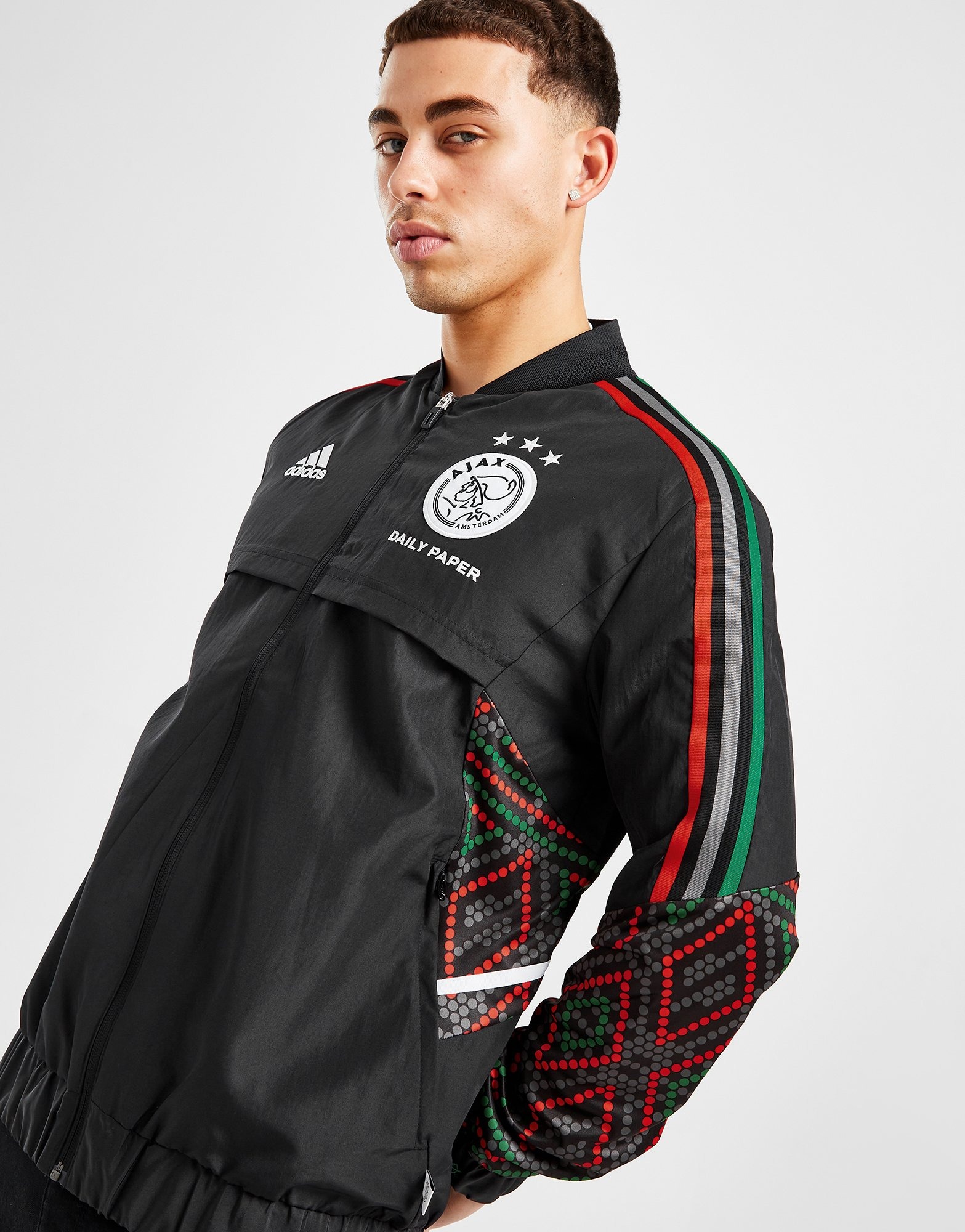 Maak plaats Respectvol Bijwerken Black adidas Ajax x Daily Paper Anthem Jacket | JD Sports Global
