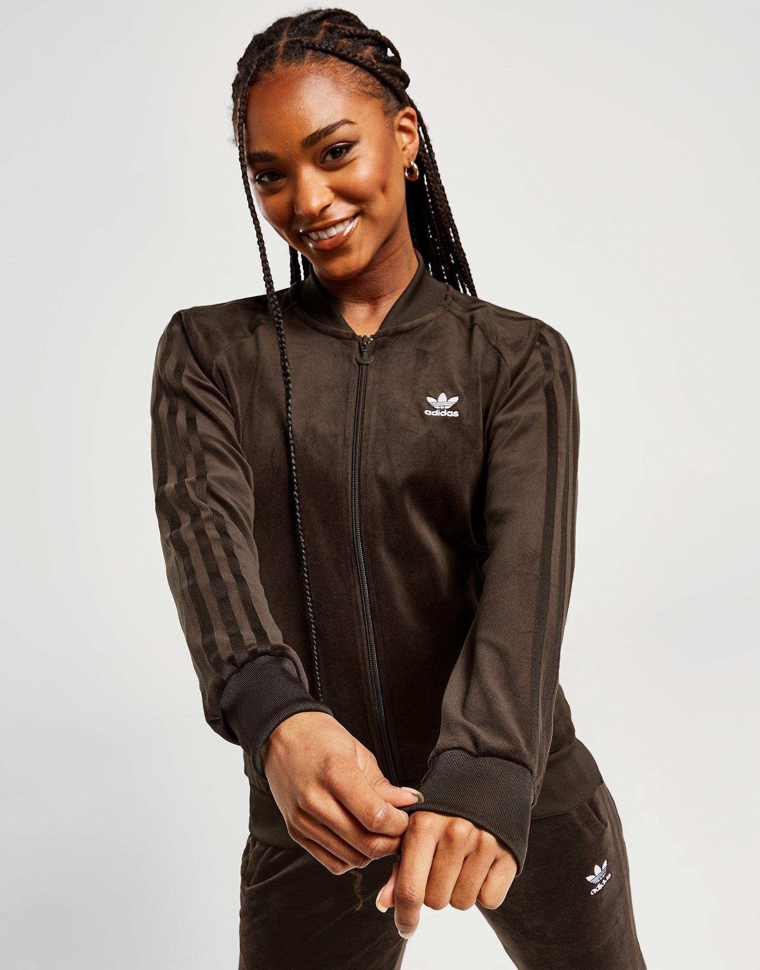 drijvend Bewusteloos Storing Brown adidas Originals Velour 3-Stripes Full Zip Track Top | JD Sports  Global