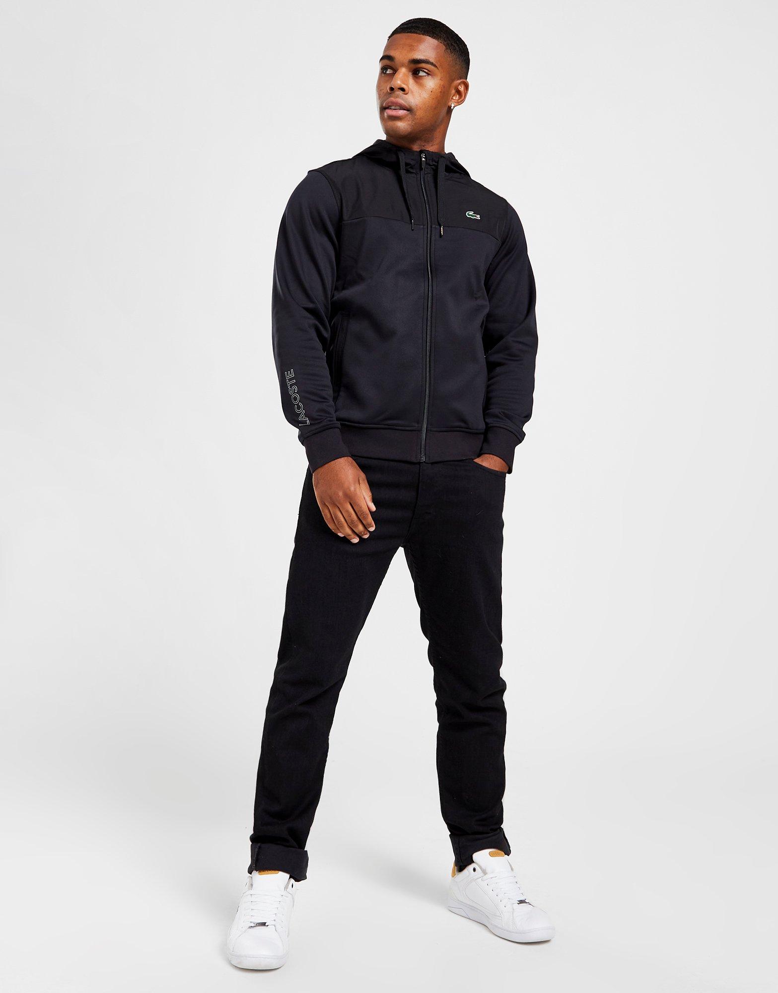 Lacoste Poly Overlay Full Zip Hoodie