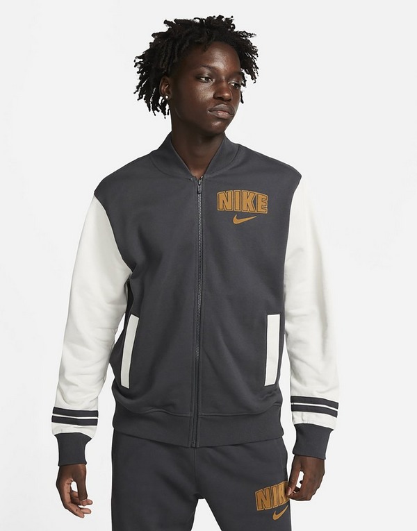 Nike Fleece Varsity Jacket en Gris | JD Sports