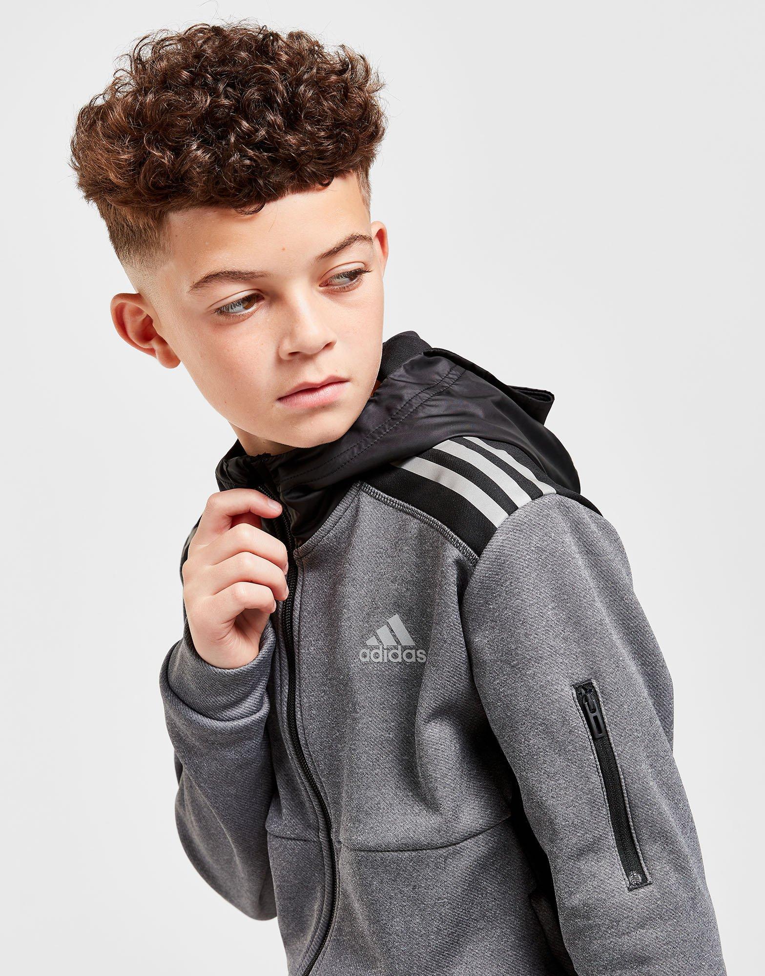 grey adidas hoodie junior