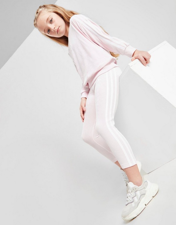 adidas Originals Girls' Velvet Crew/Leggings Set Kleinkinder