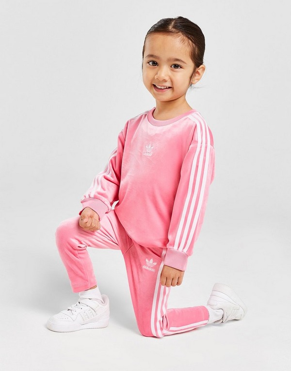 adidas Originals Girls' Velvet Crew/Leggings Tracksuit Infant