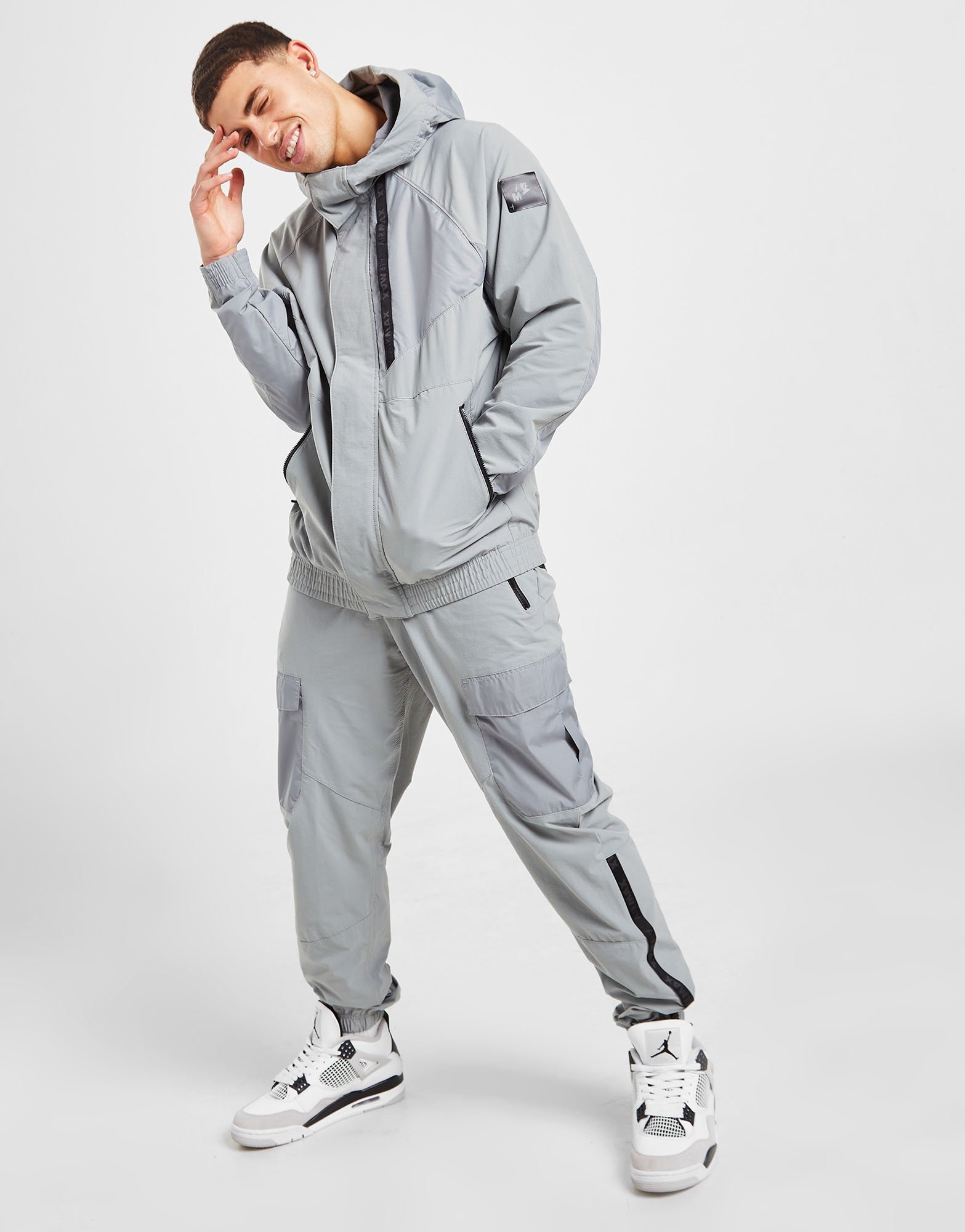 Nike air shop max tracksuit grey