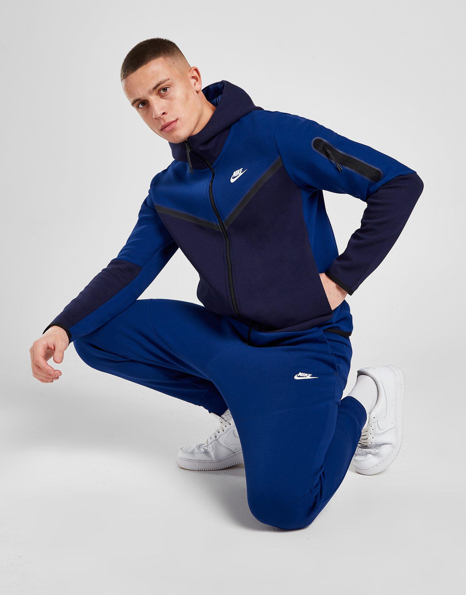 nike tech fleece hoodie royal blue