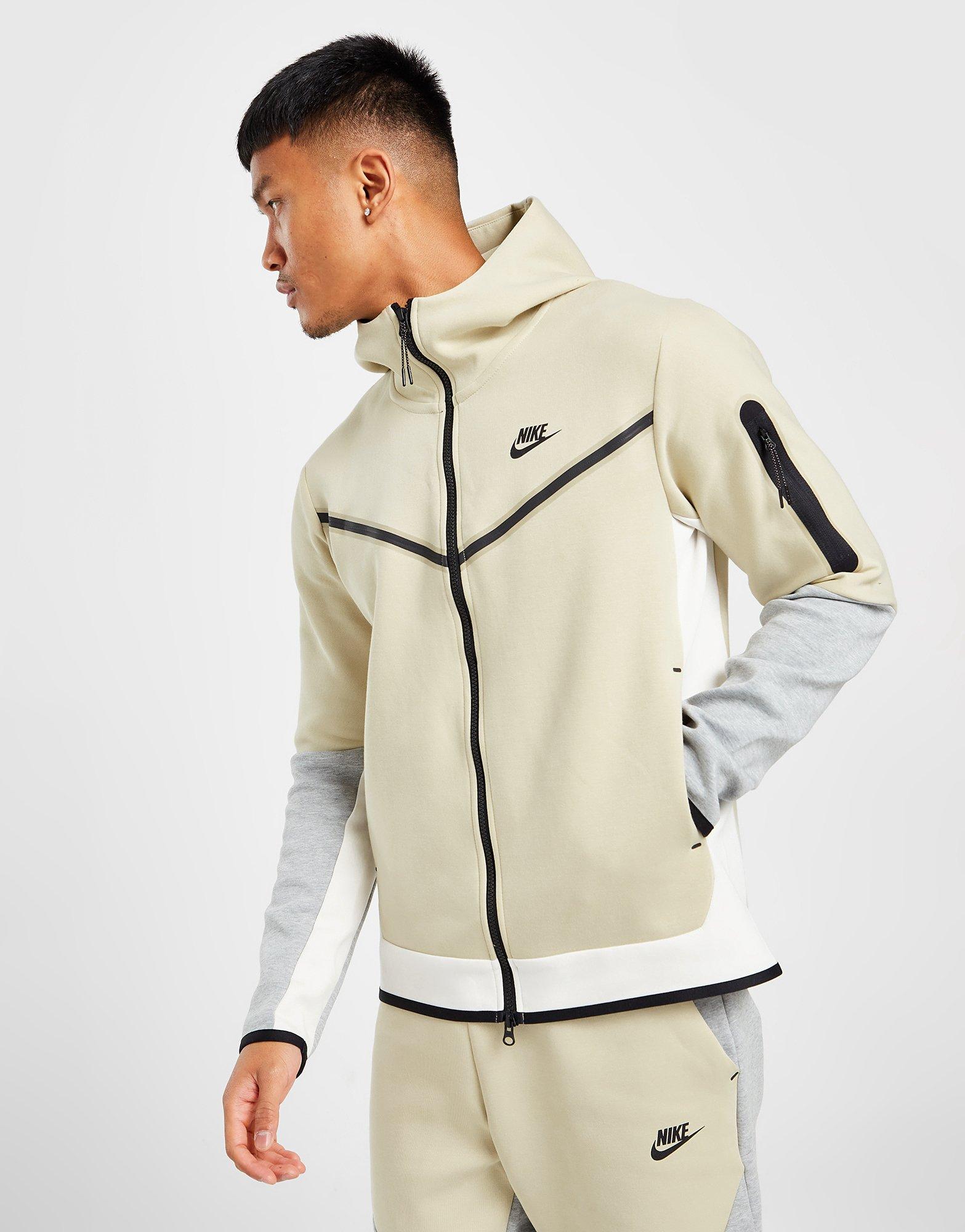 nike tech fleece hoodie beige