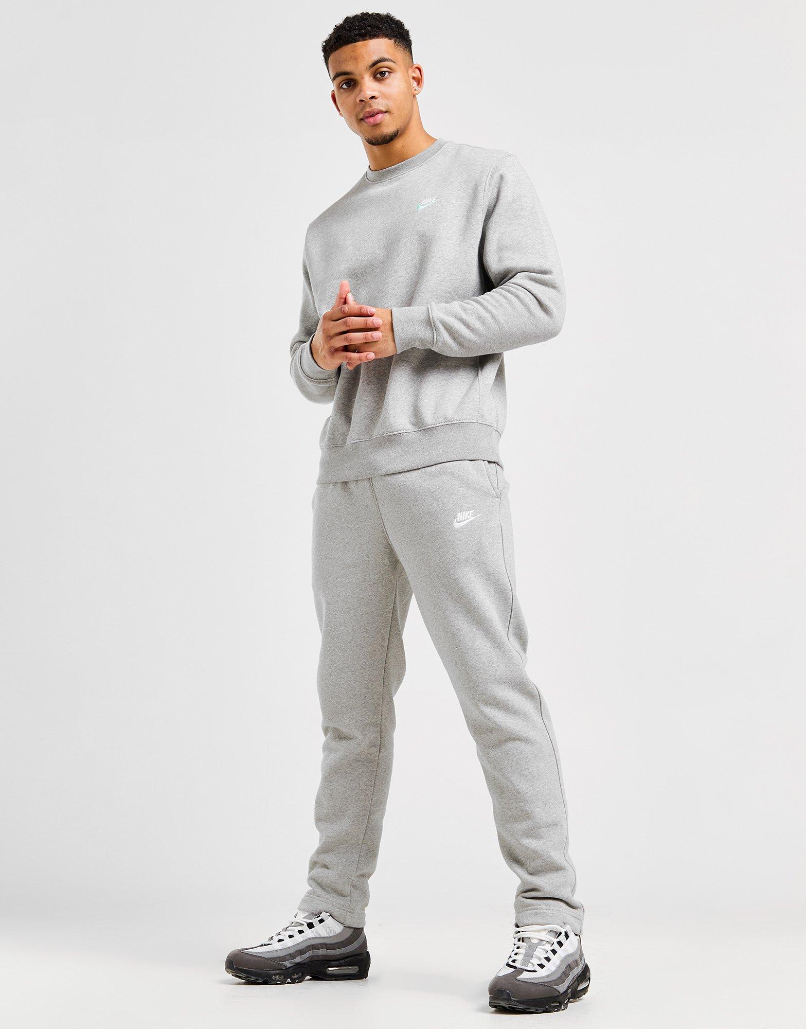 Nike foundation fleece track pants grey hotsell