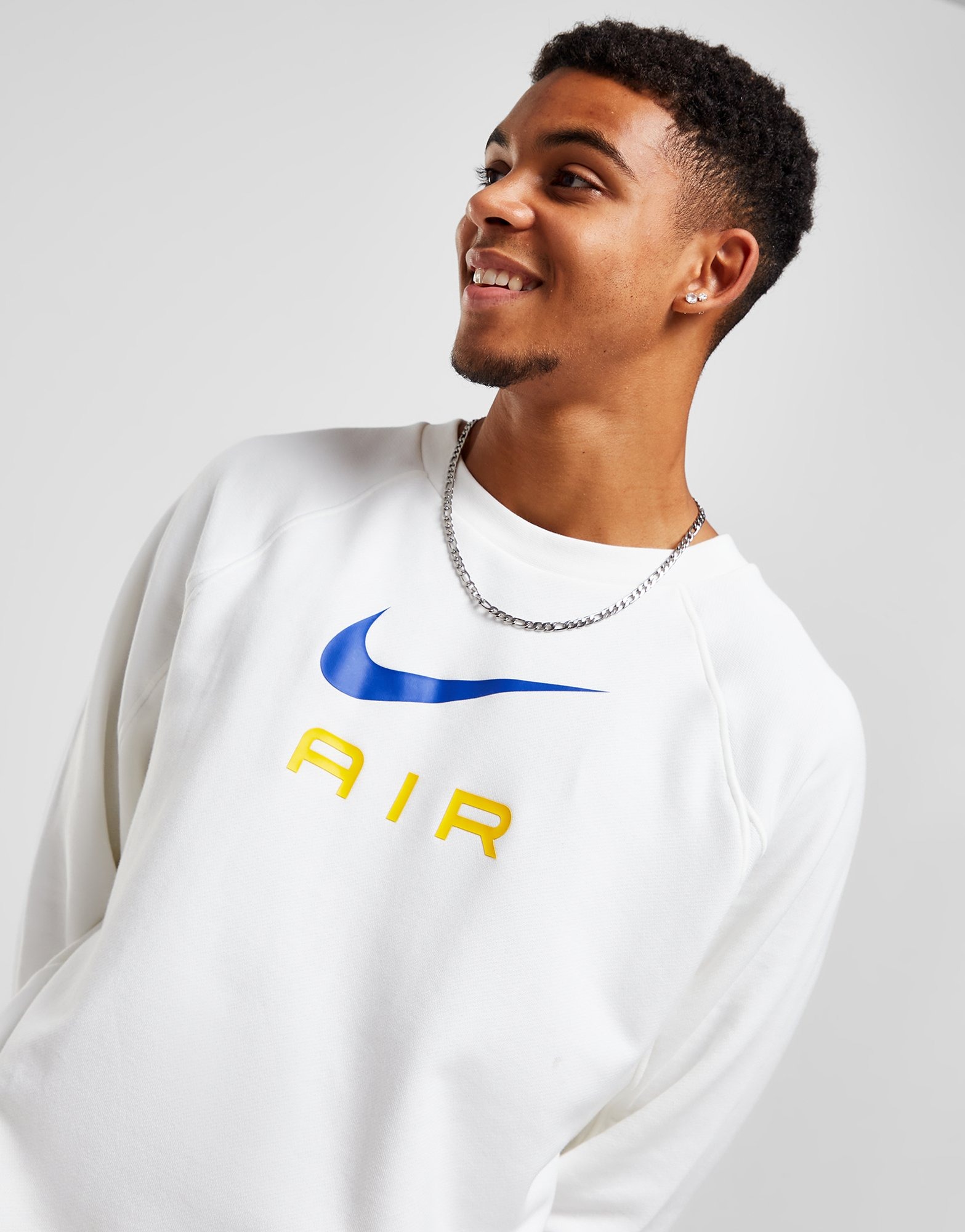 White Nike Air Crew Sweatshirt | JD Sports UK