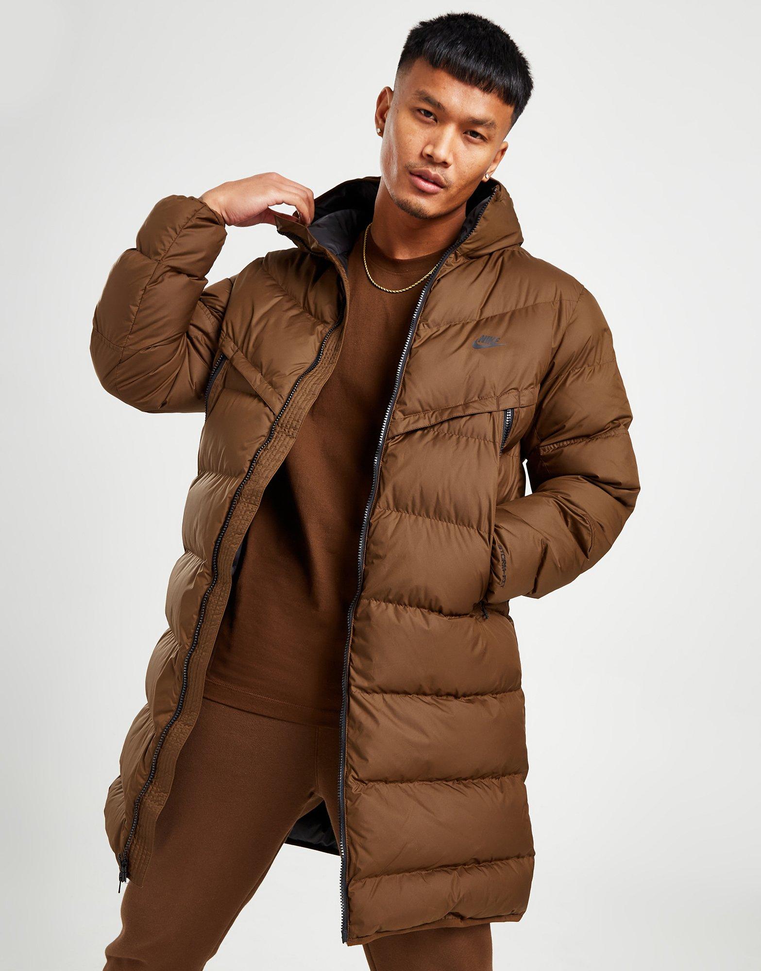 nike down fill puffer brown large