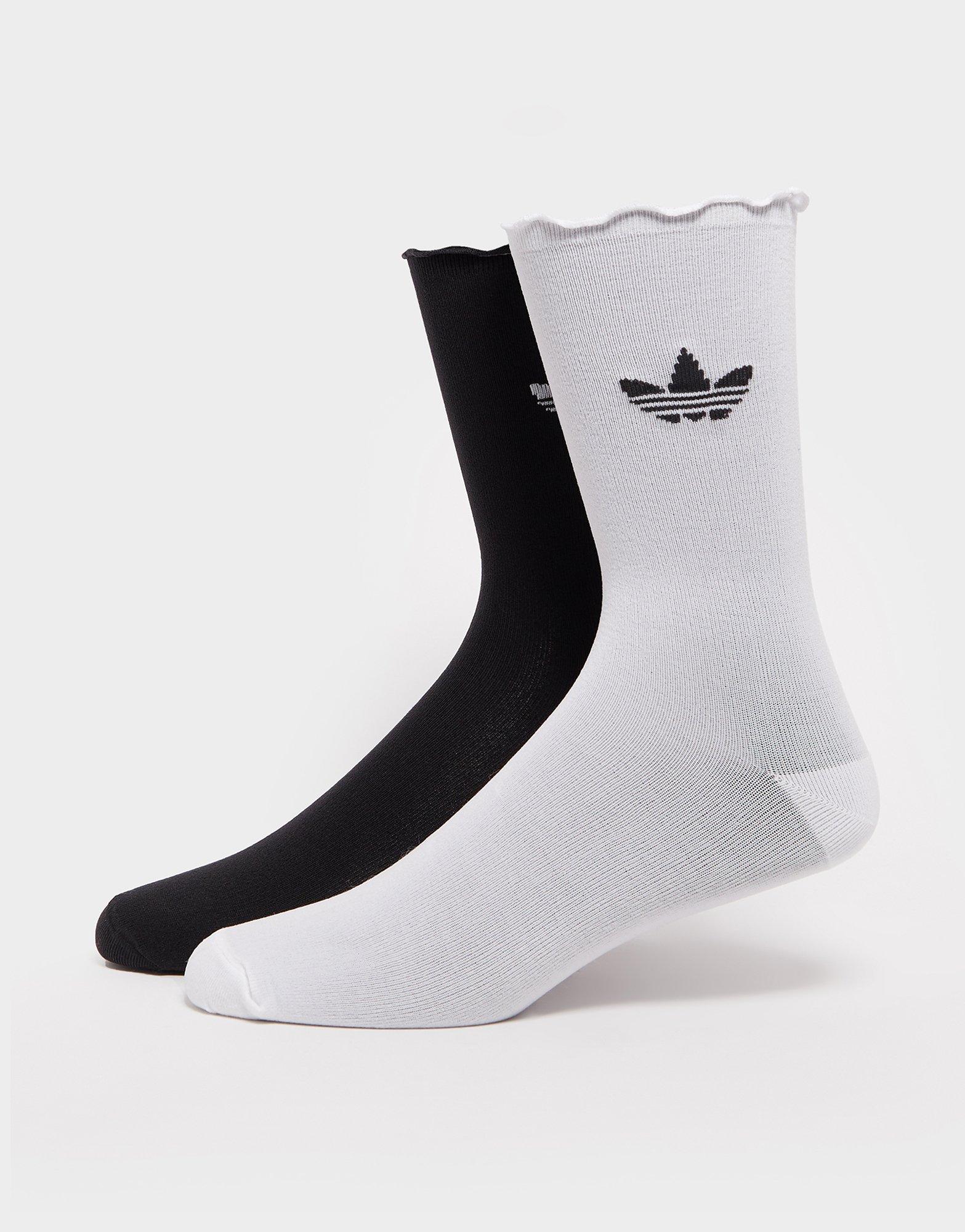 adidas Originals 2 Pack Ruffle Crew Socks