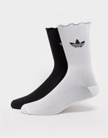 adidas Originals 2 Pack Ruffle Crew Socks