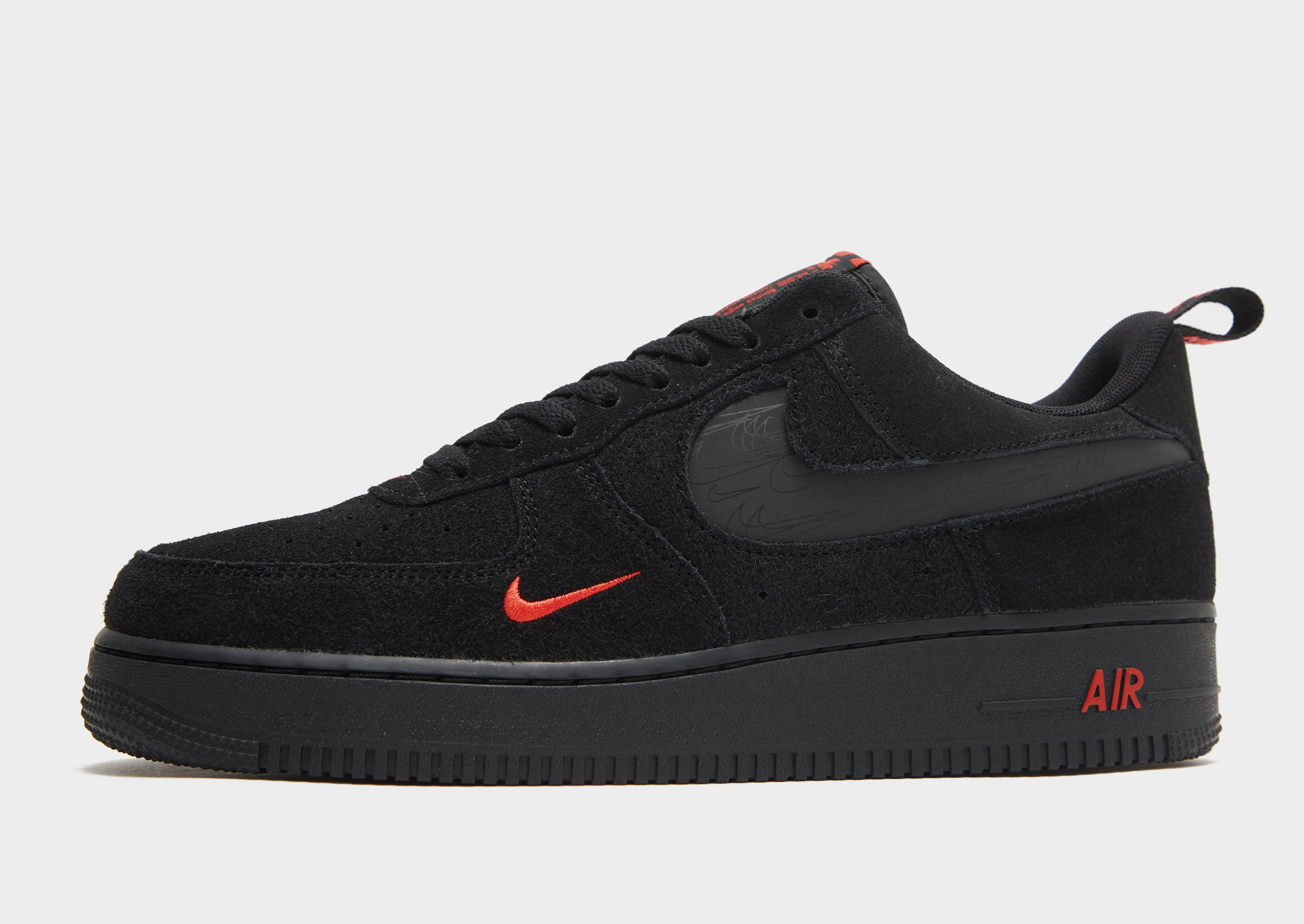 Nike Air Force 1 LV8 Team Red Black Grade School Lifestyle Shoes