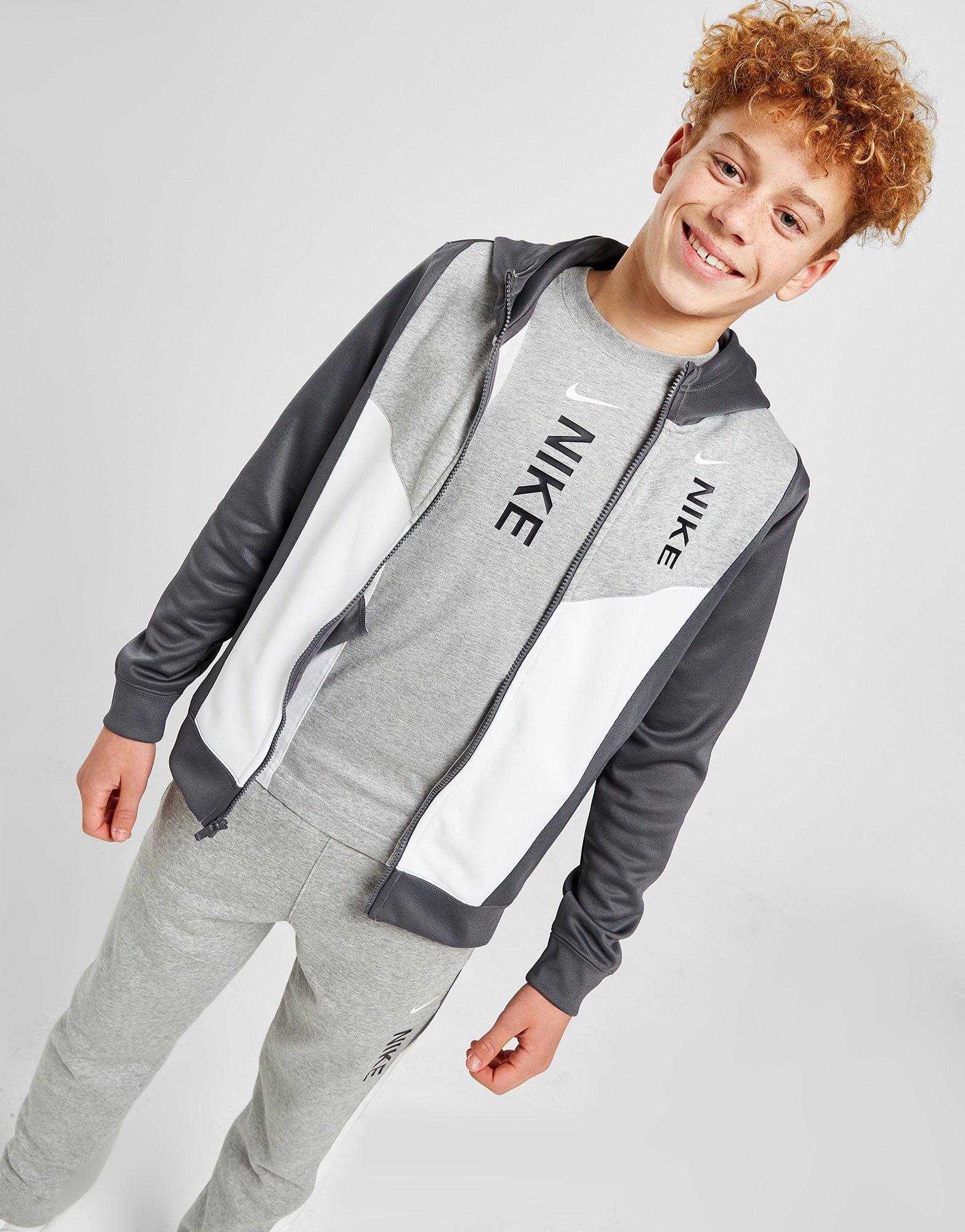 Grey Nike Full Zip Hybrid Hoodie Junior JD Sports Malaysia