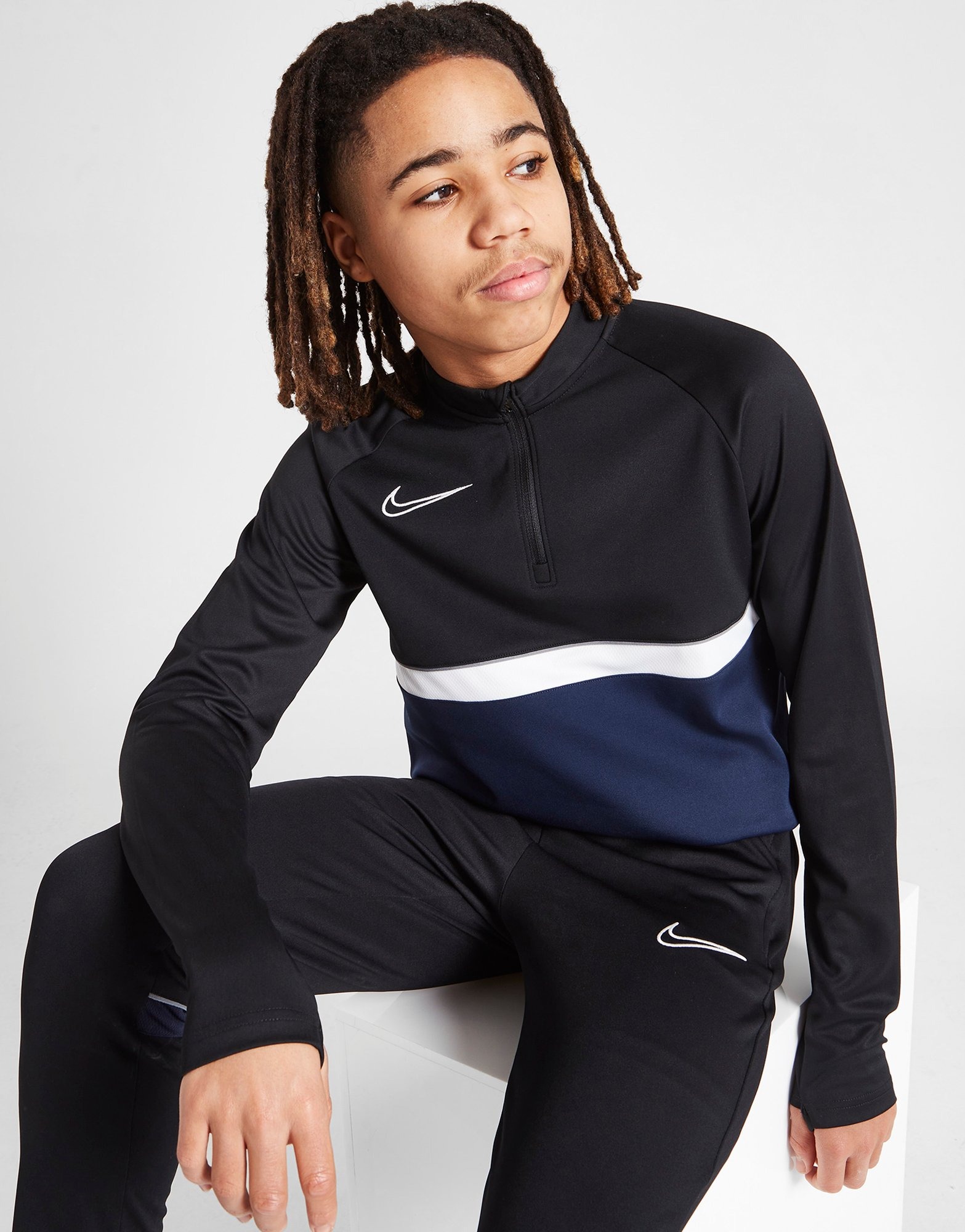 Black Nike Academy 1/4 Zip Drill Top Junior JD Sports