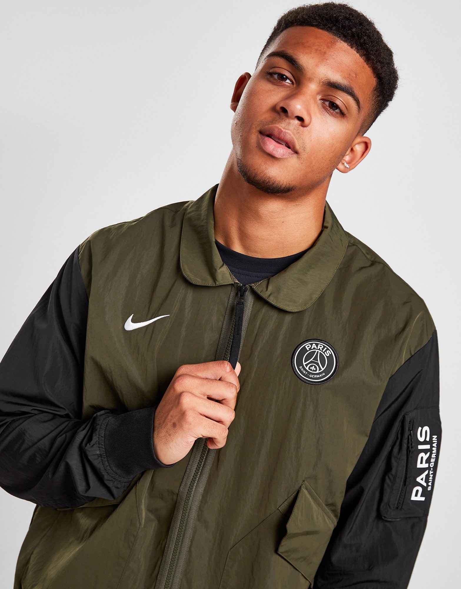 Black Nike Paris Saint Germain Sportswear Bomber Jacket | JD Sports Global