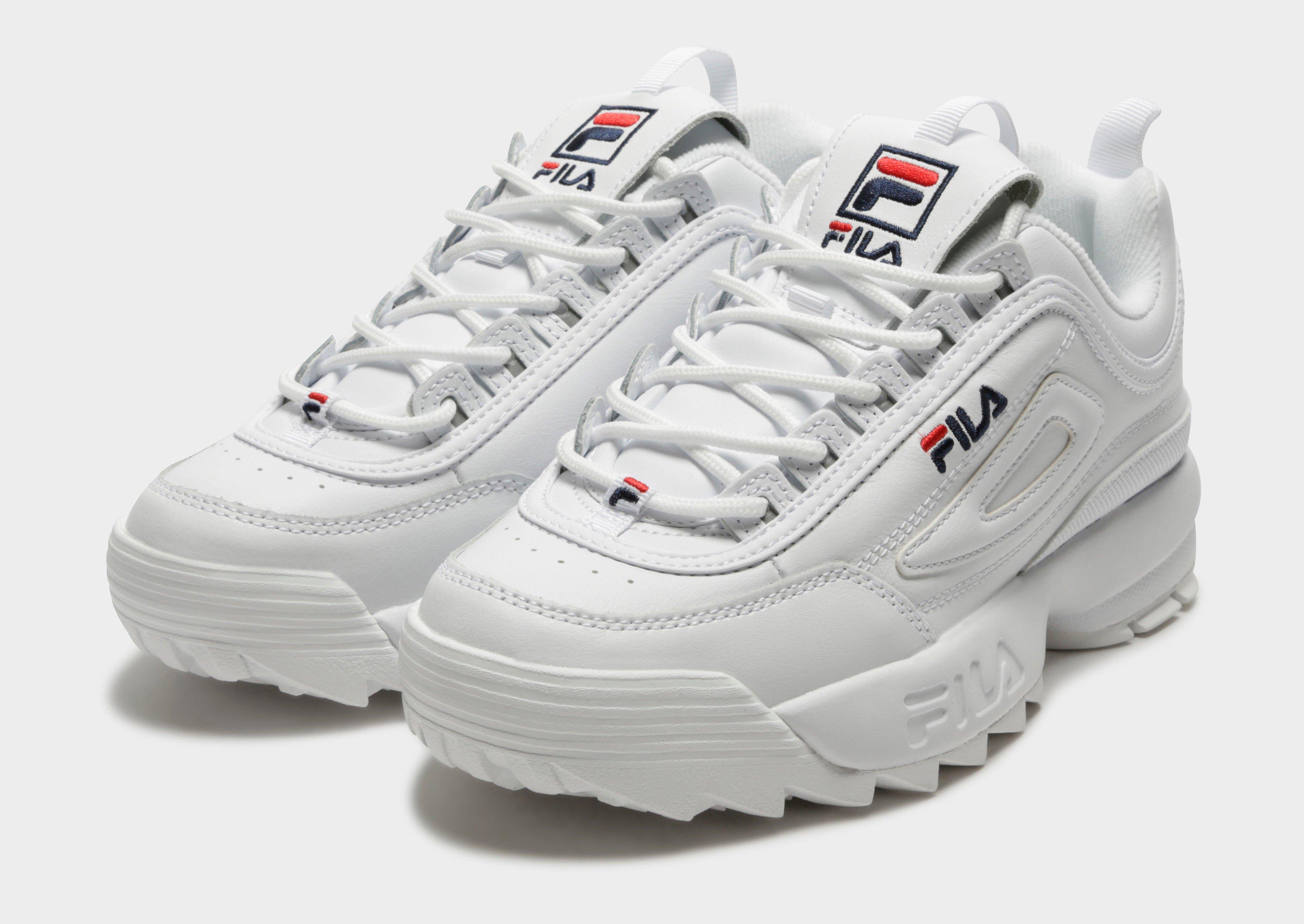 Fila white shoes disruptor online