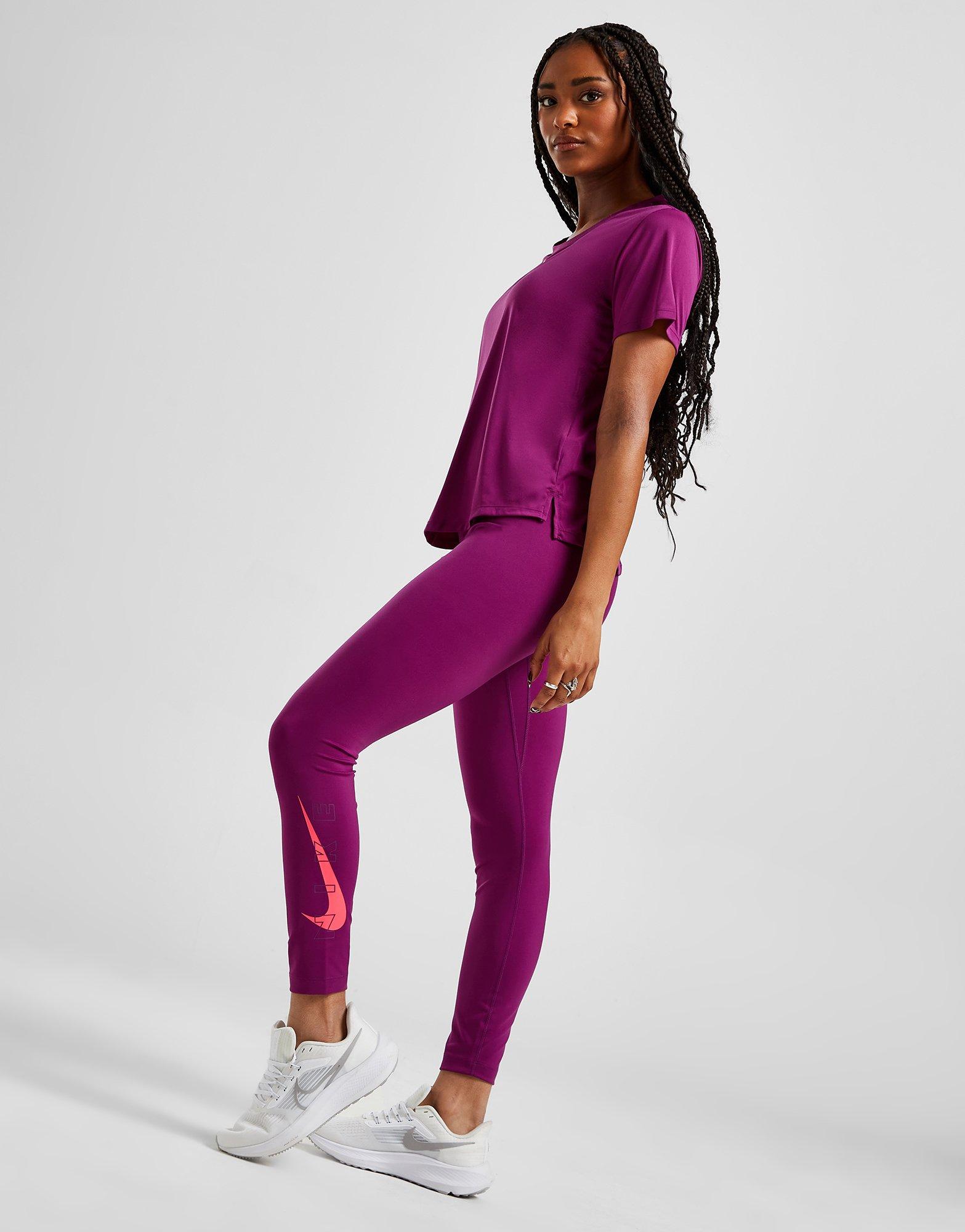 Pink Nike Training One Graphic Tights | JD Sports UK