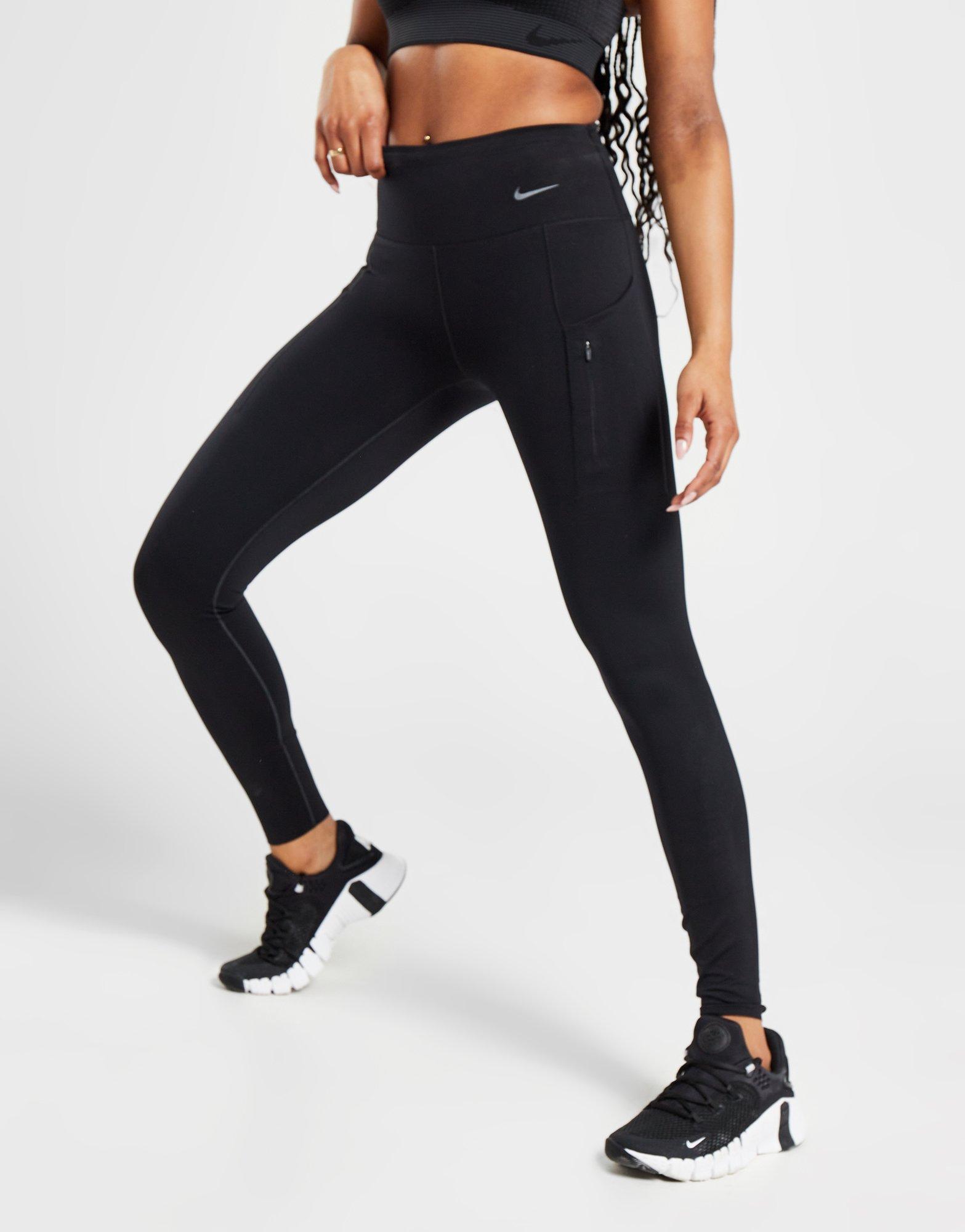 NIKE Skinny Calças de desporto 'Epic Luxe' em Preto