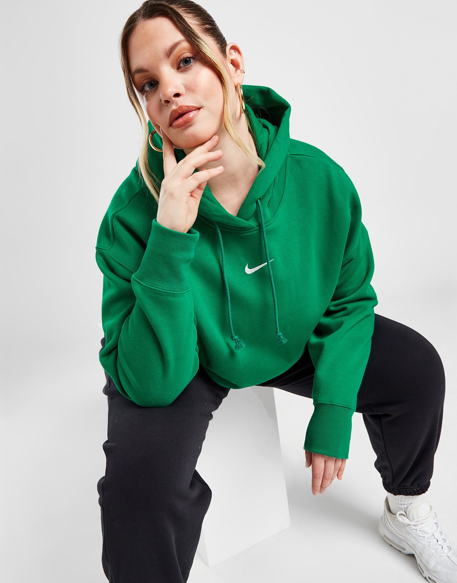 Green Nike Plus Size Phoenix Oversized Hoodie | JD Sports UK
