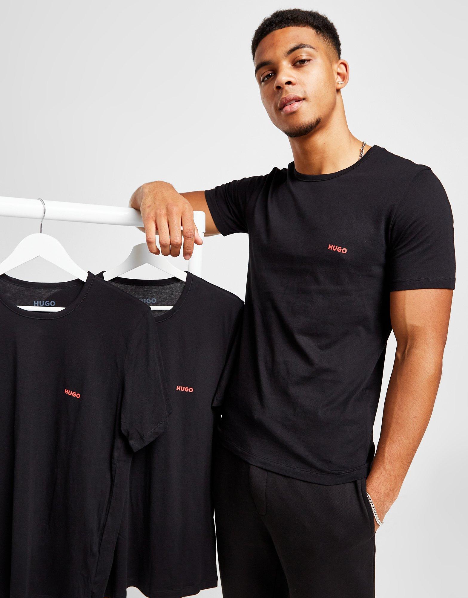 BOSS - Three-pack of logo-embroidered T-shirts in cotton