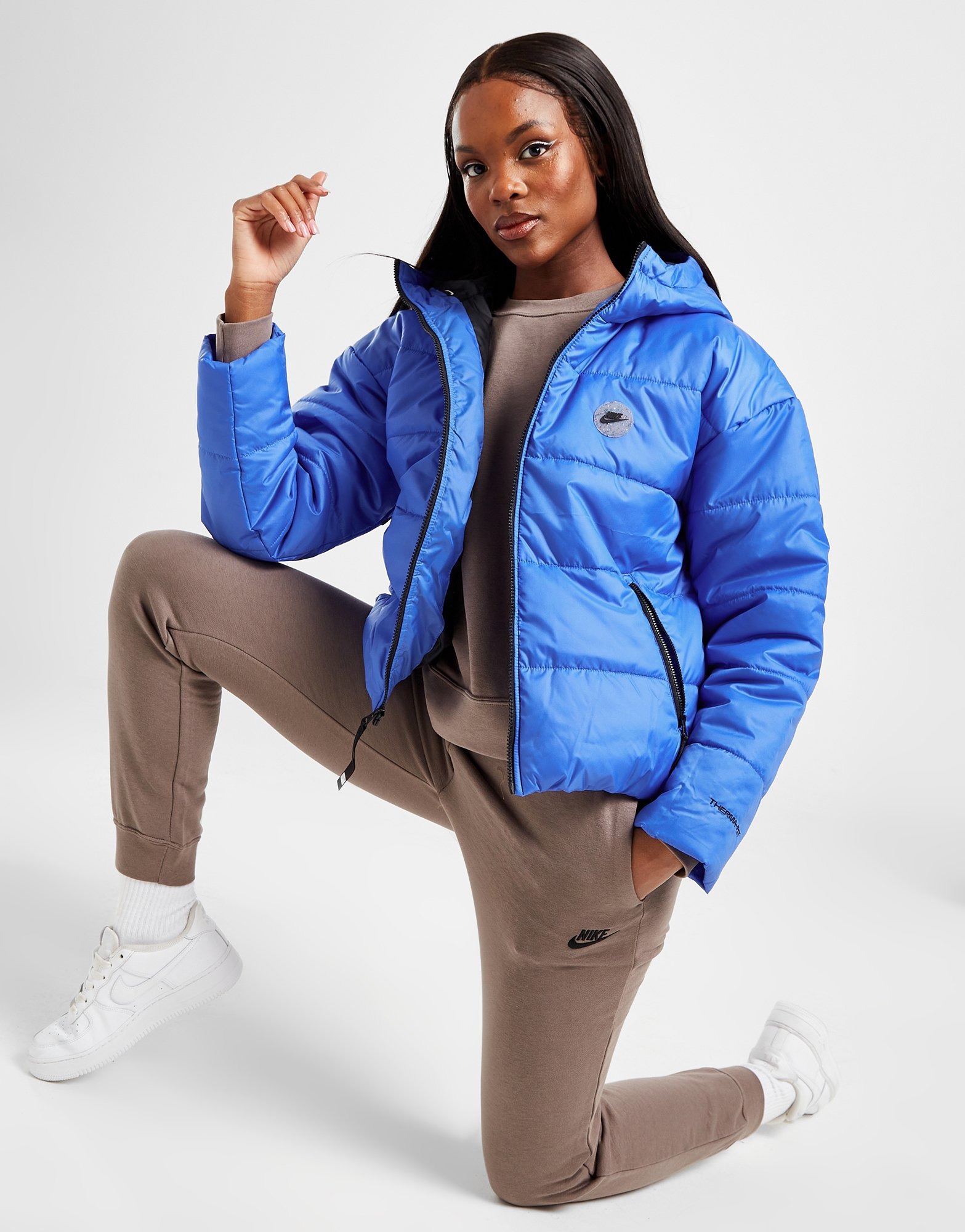 nike long padded jacket