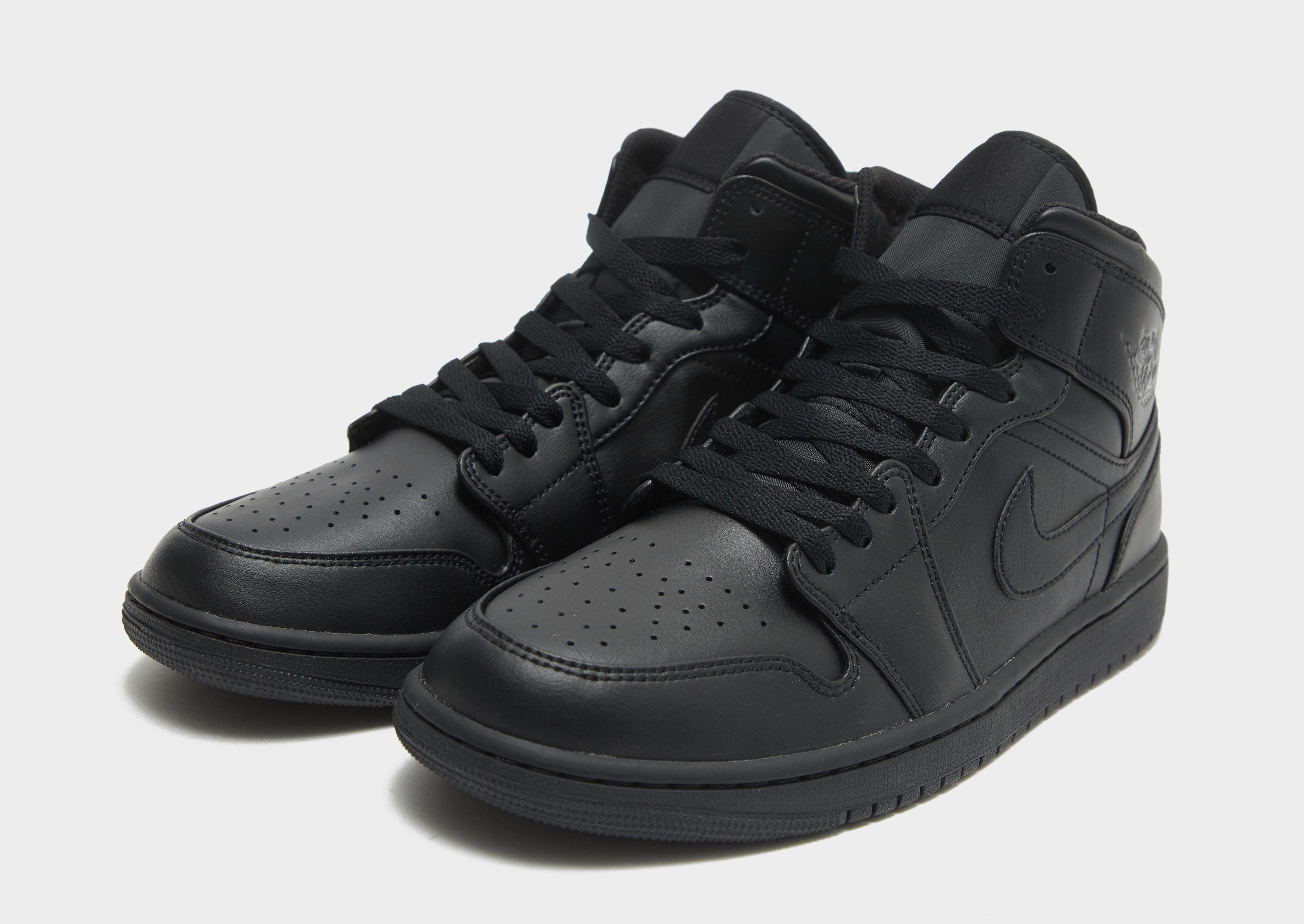 Nike air jordan hot sale 1 all black