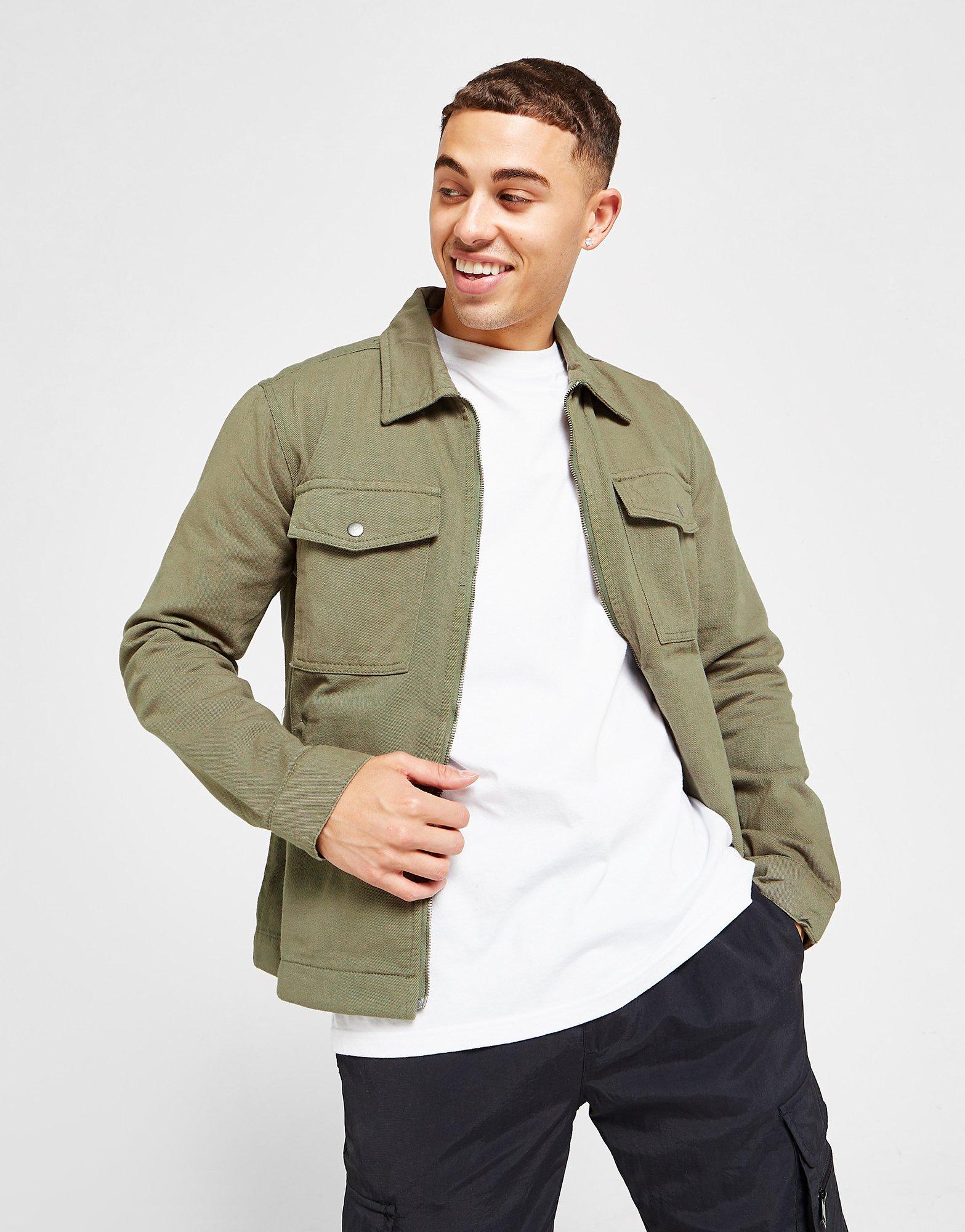 Brave Soul Twill Zip Overshirt