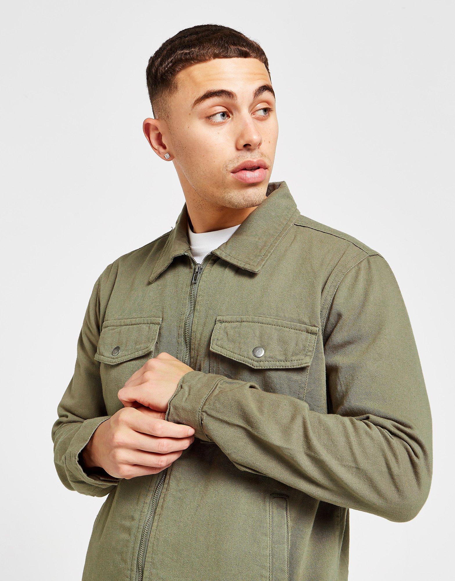 Brave Soul Twill Zip Overshirt