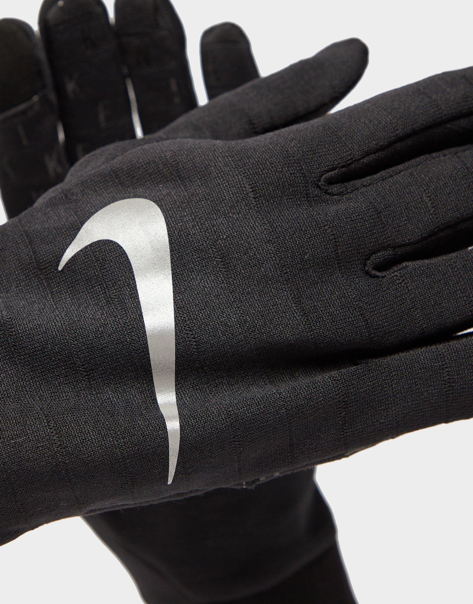 Nike Performance MENS SPHERE RUNNING GLOVES - Gants -  black/black/silver/noir 