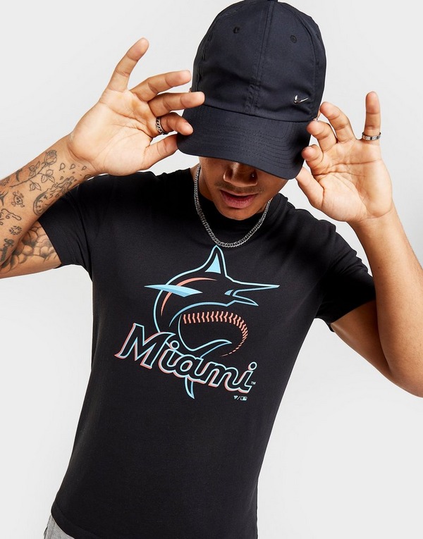 Black Official Team MLB Miami Marlins Logo T-Shirt | JD Sports UK