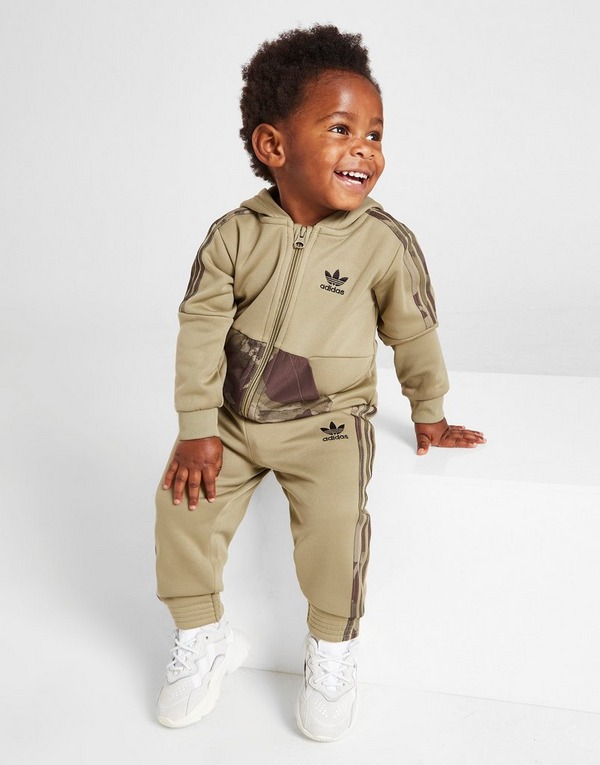Green adidas Originals Camo Full Zip Hooded Infant | JD Sports Global