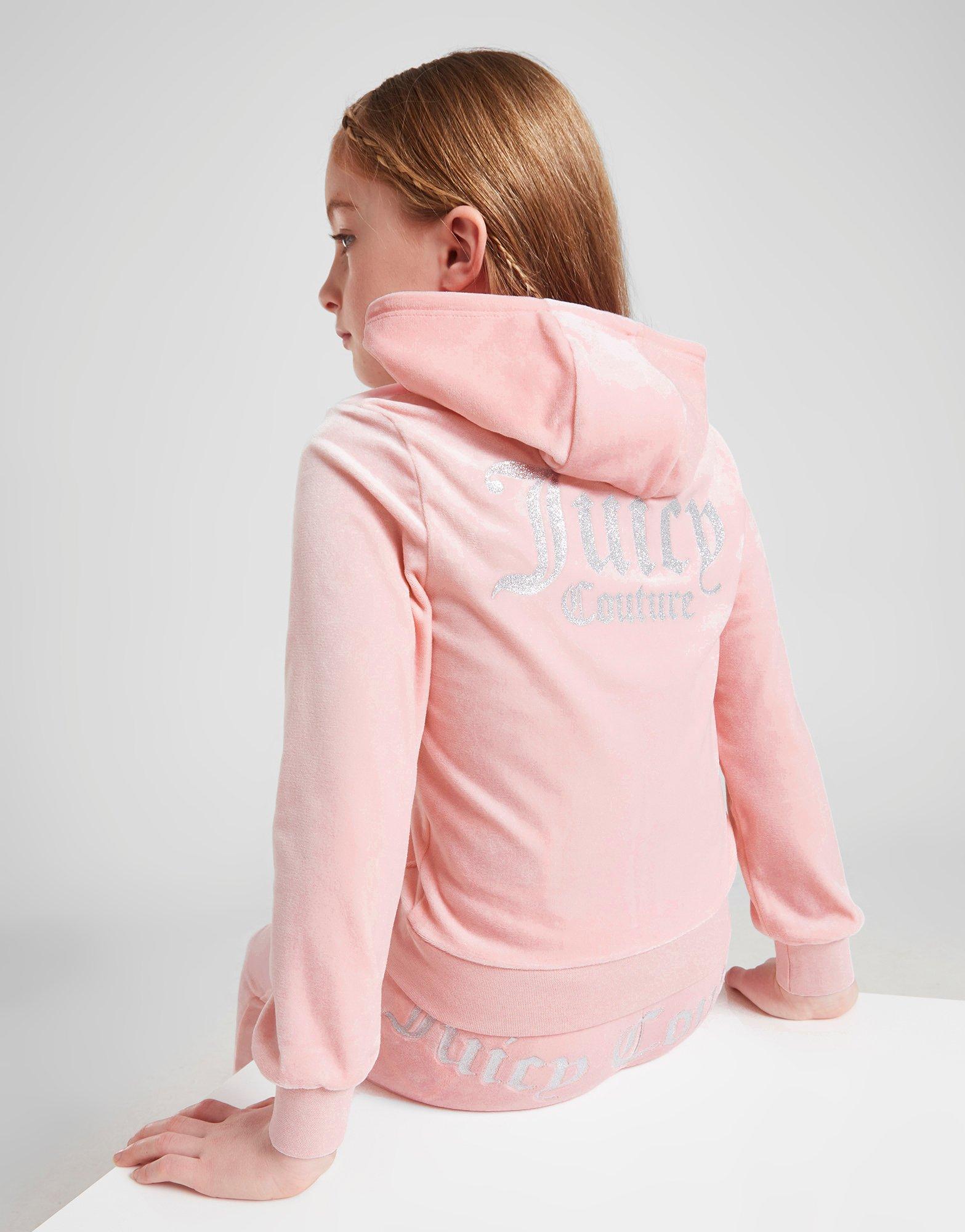Juicy Couture Girls' Velour Full Zip Flared Tracksuit Children