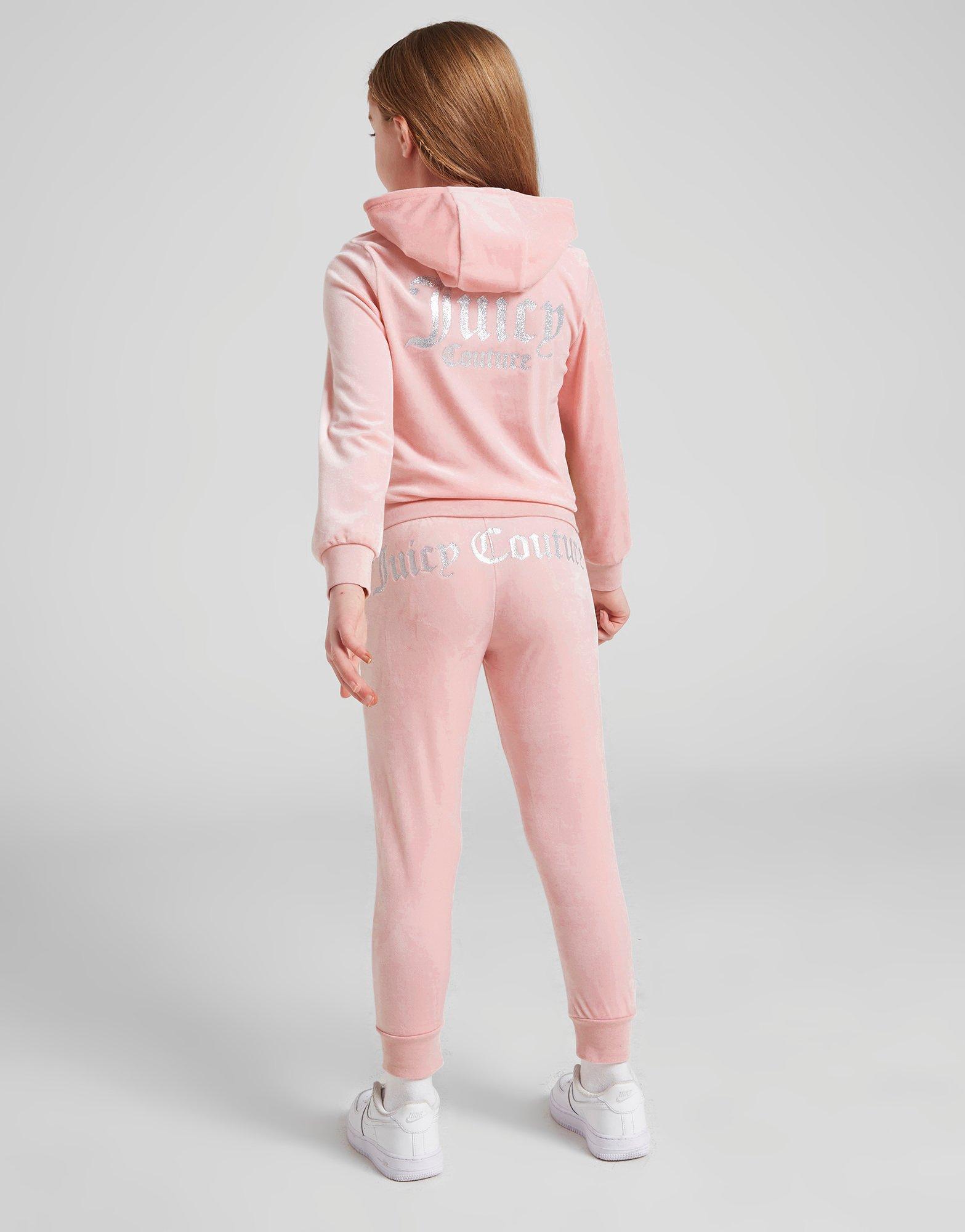 Juicy Couture Girls' Velour Full Zip Flared Tracksuit Children