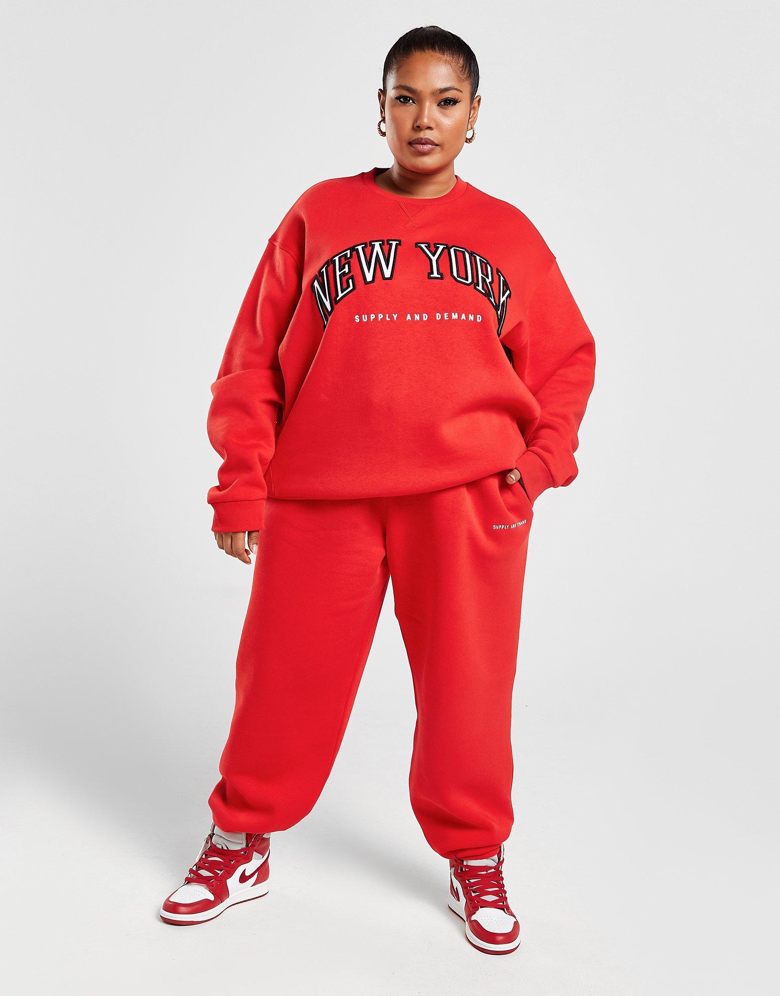 Supply & Demand Plus Size Varsity Crew Sweatshirt