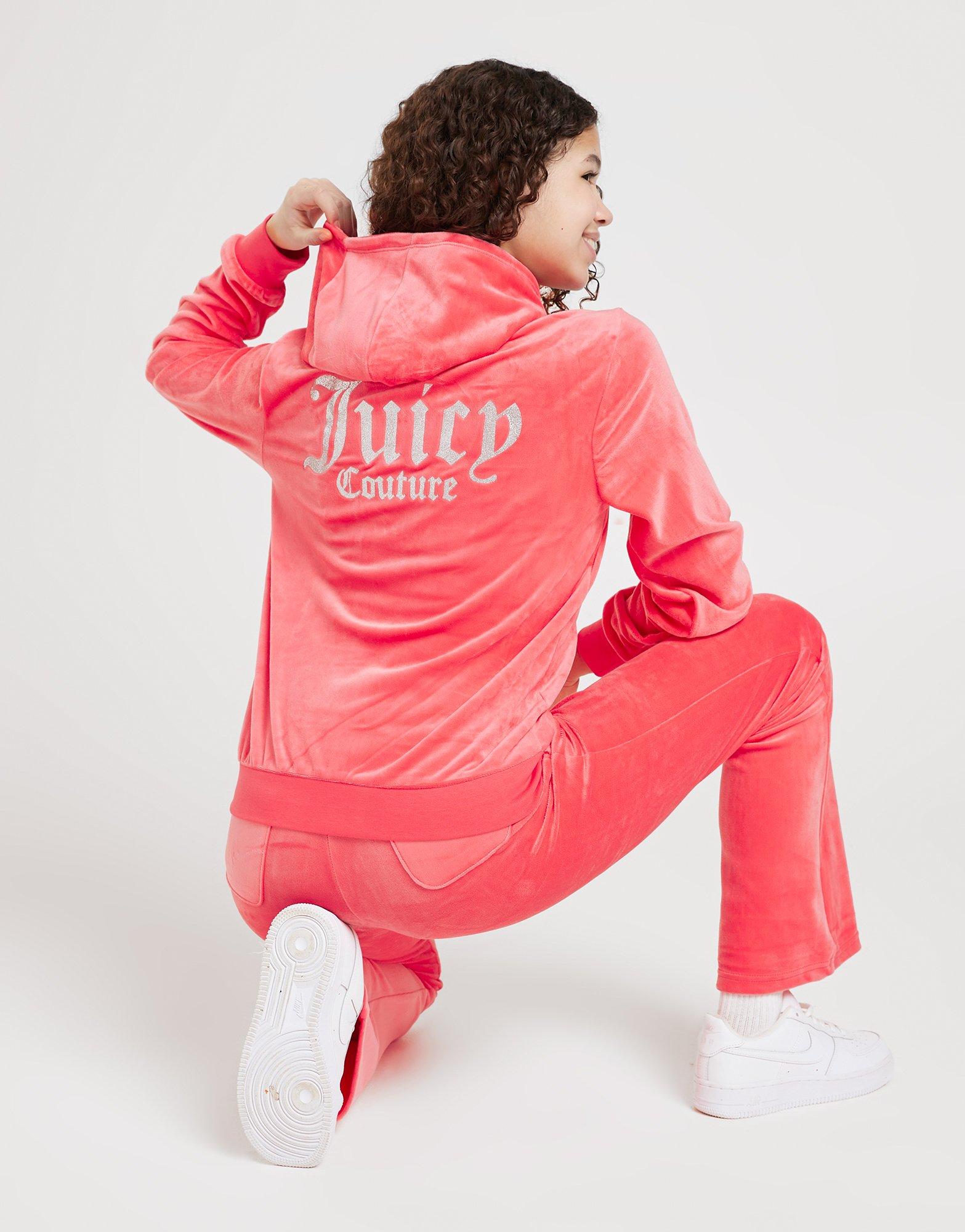 Pink JUICY COUTURE Girls' Velour Full Zip Hoodie Tracksuit Junior - JD  Sports Ireland