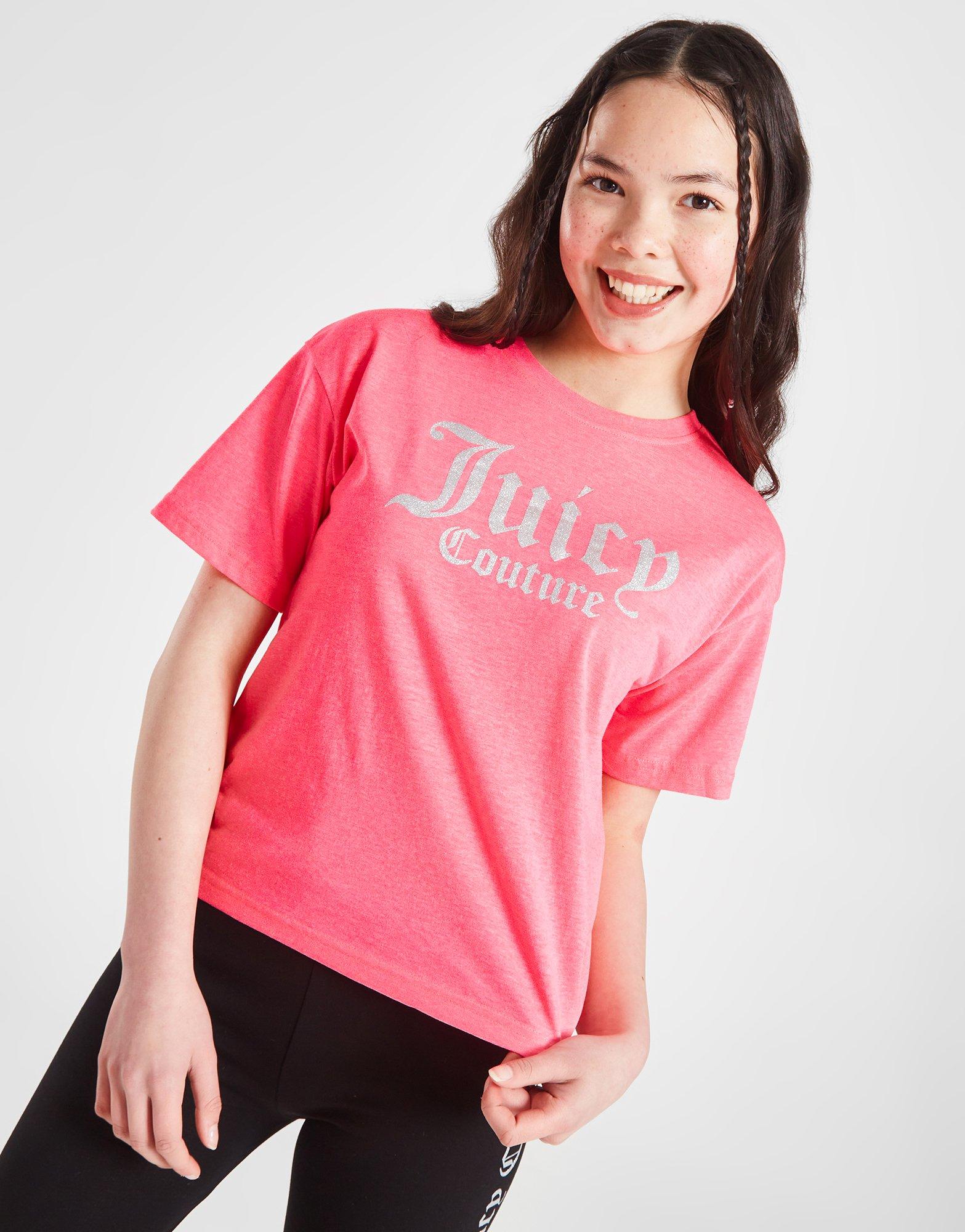 JUICY COUTURE Girls' Glitter Boyfriend T-Shirt/Shorts Set Junior