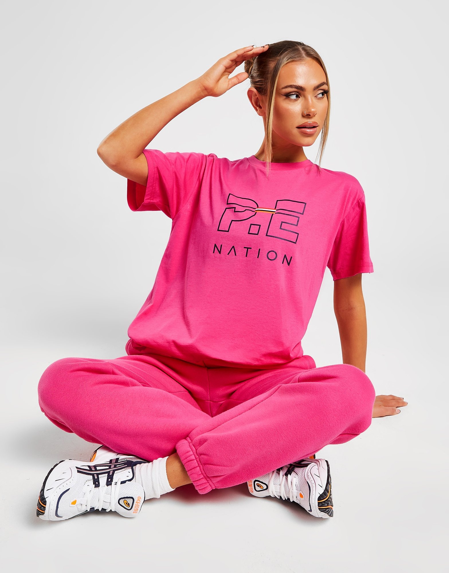 Pink PE Nation Logo T-Shirt | JD Sports UK