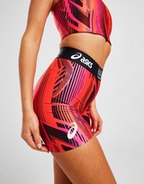 PE Nation x Asics Persistance All Over Print Cycle Shorts Damen