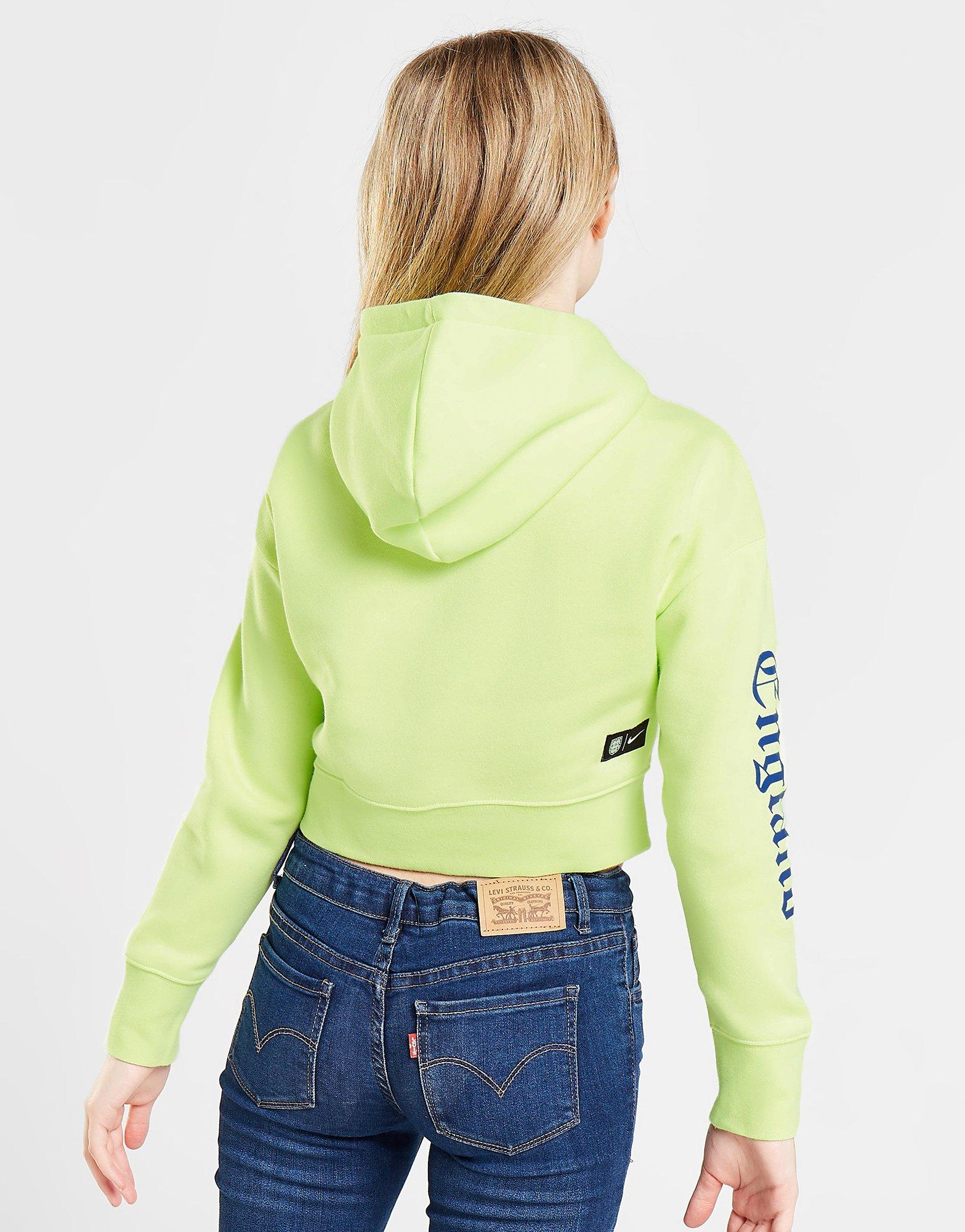 Nike England WEC Sportswear Crop Hoodie Junior