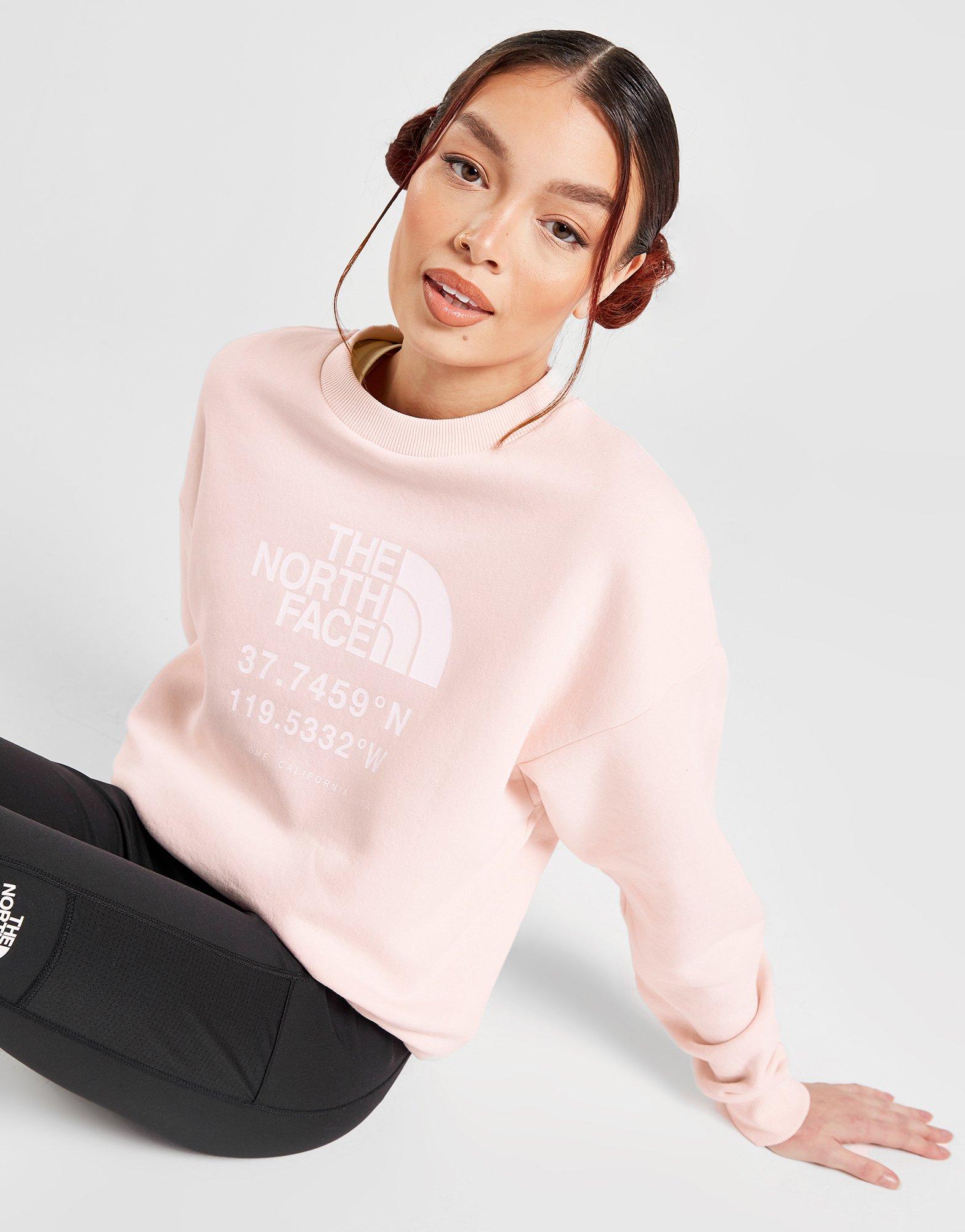 the north face pink sweatshirt