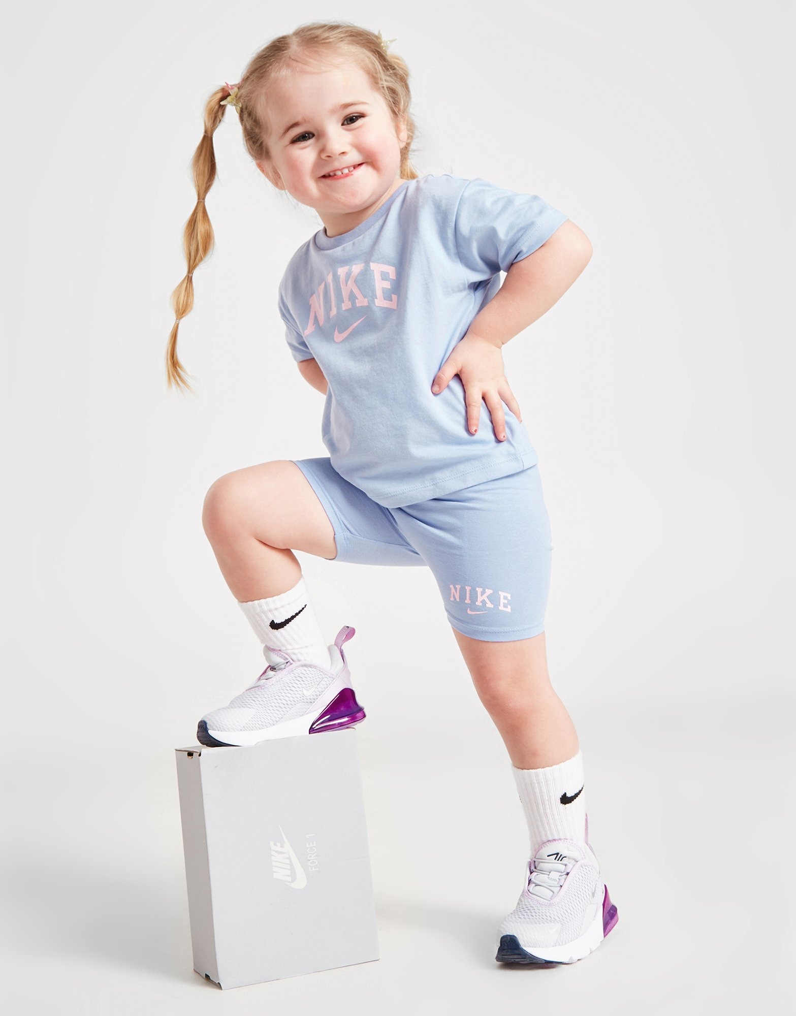 Blue Nike Girls' Varsity T-Shirt/Cycle Shorts Set Infant | JD Sports UK