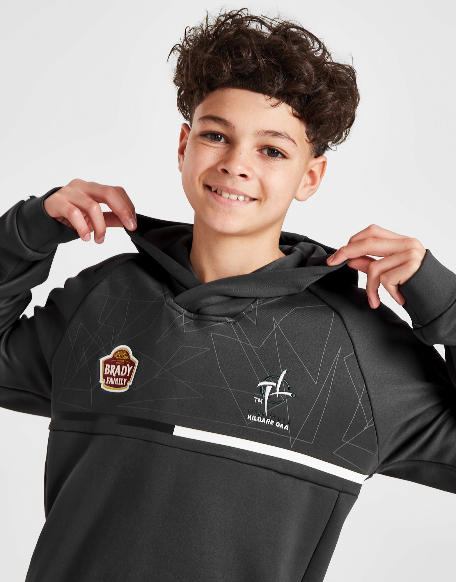 Grey O Neills Kildare GAA Dolmen Overhead Hoodie Junior JD Sports Ireland