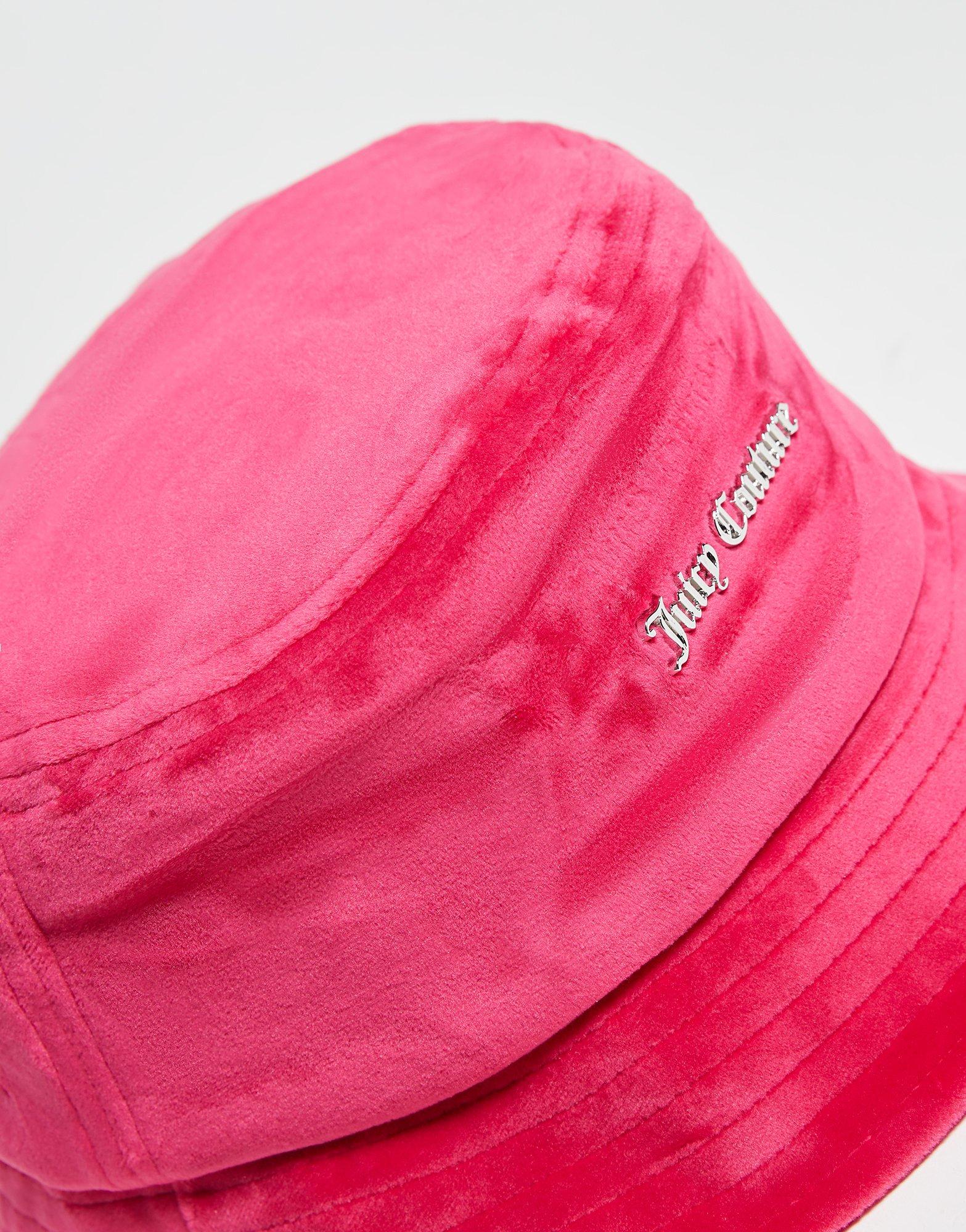 Juicy Couture Velour Bucket Hat in Pink